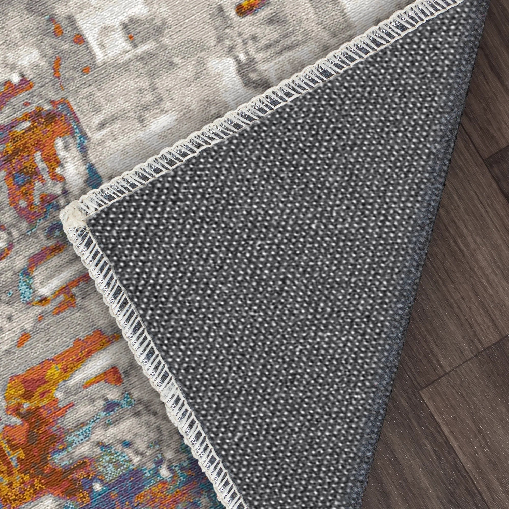 Mirror Slate Abstrakter Teppich im Industrial-Look