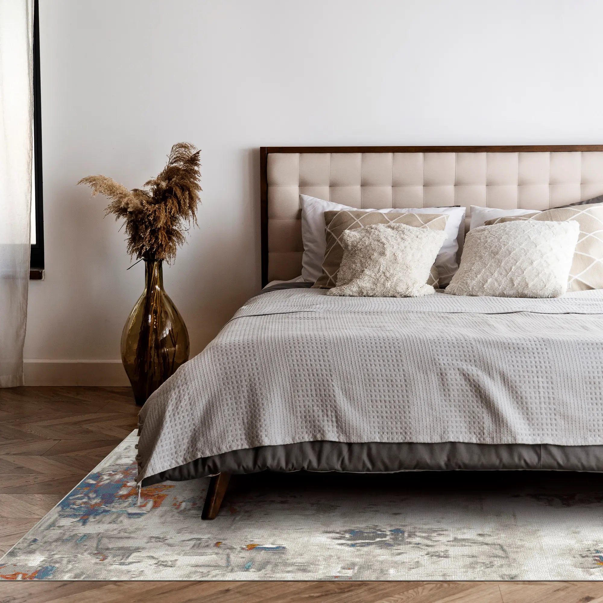 Mirror Slate Abstrakter Teppich im Industrial-Look