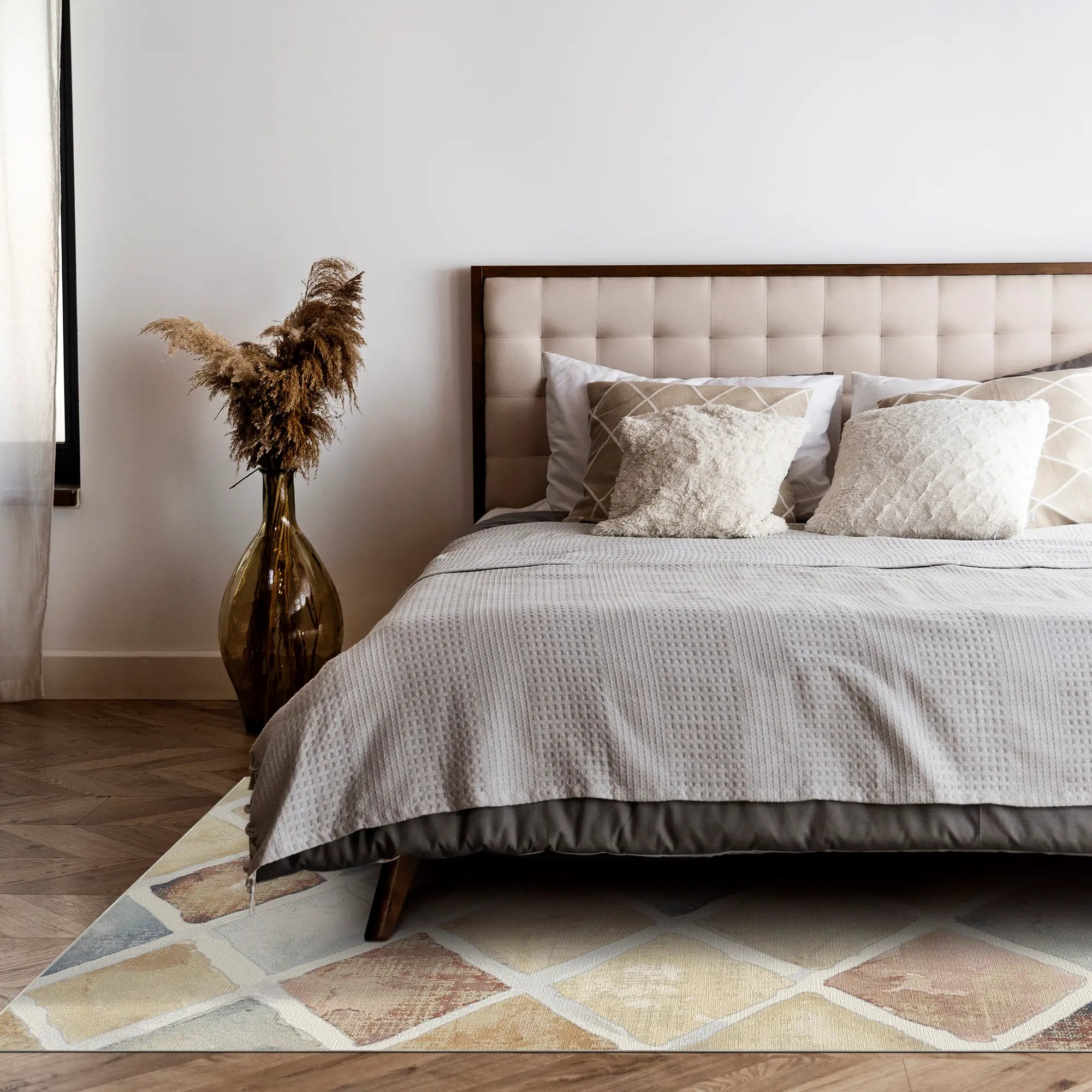 Mosaik Aquarell Harlekin Teppich