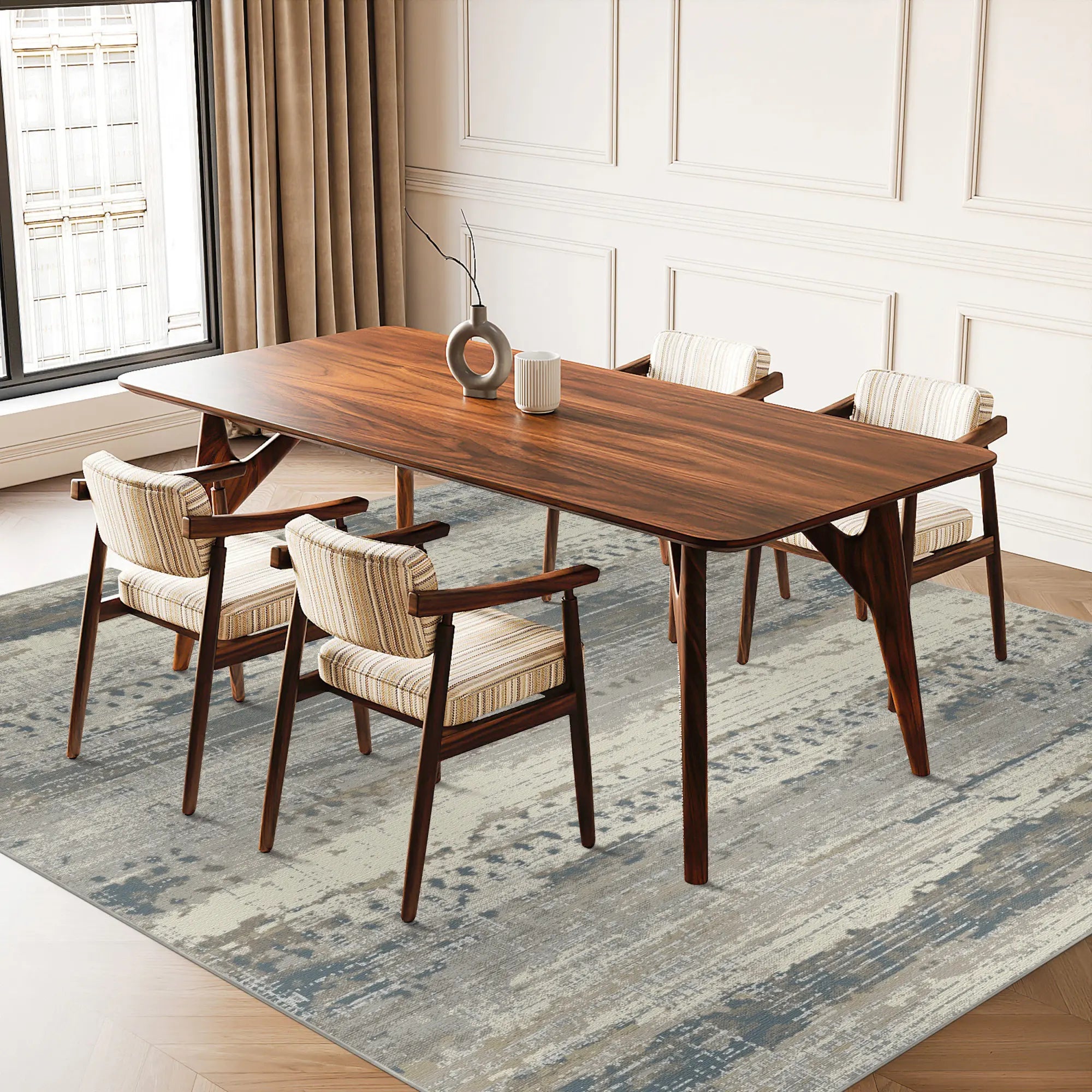 Azure Strata Used-Look Teppich