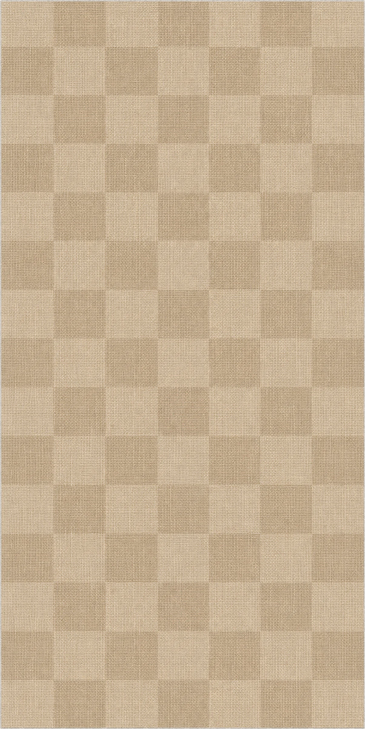 Modernes kariertes Jute-Optik Teppich