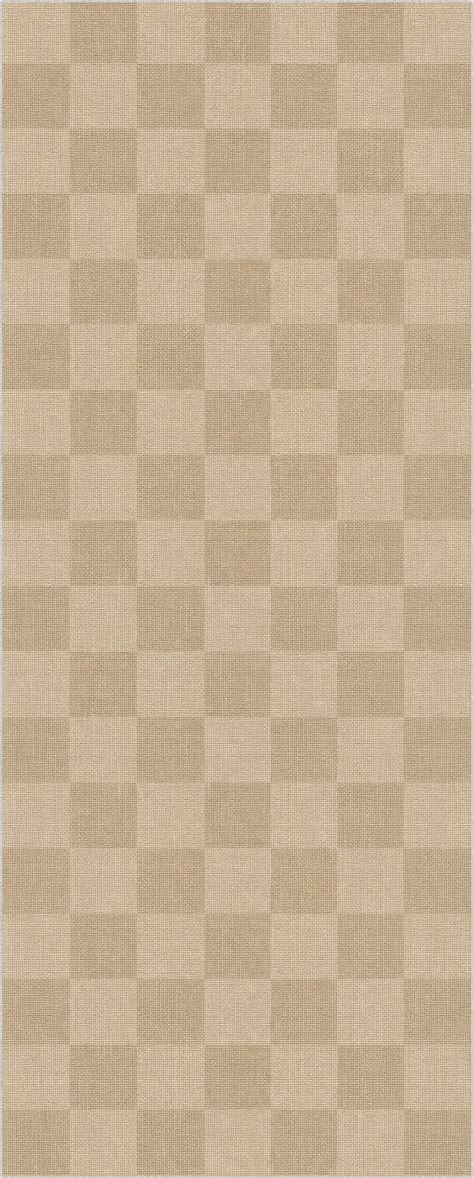 Modernes kariertes Jute-Optik Teppich