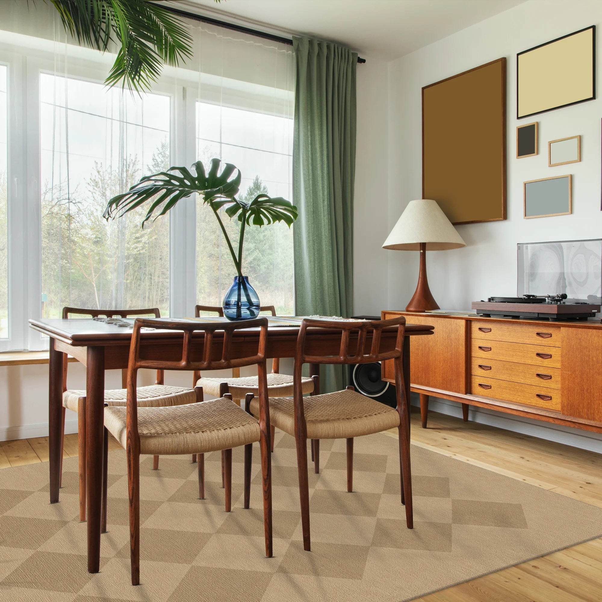 Argyle Jute-Look Moderner Teppich