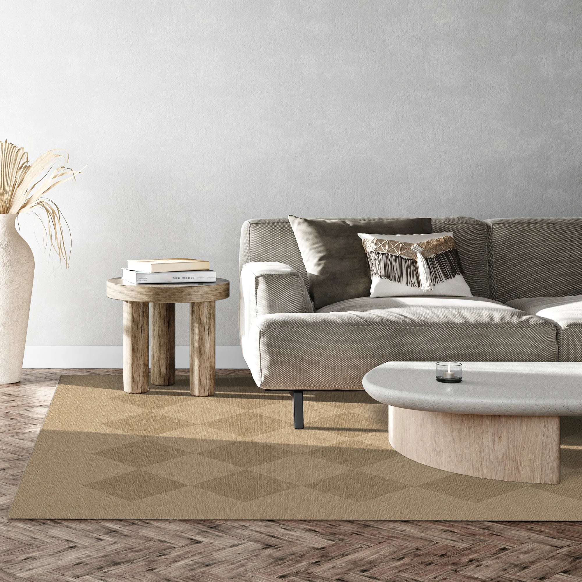 Argyle Jute-Look Moderner Teppich