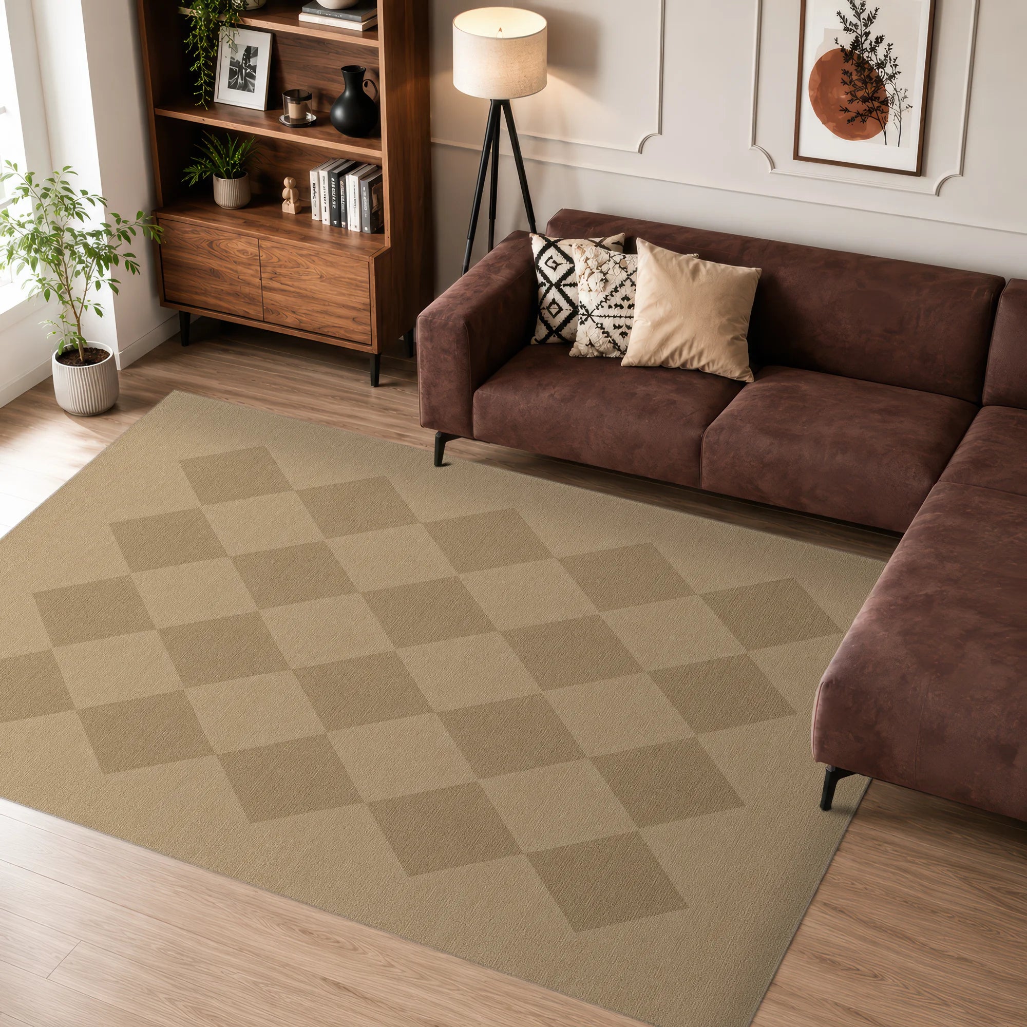 Argyle Jute-Look Moderner Teppich