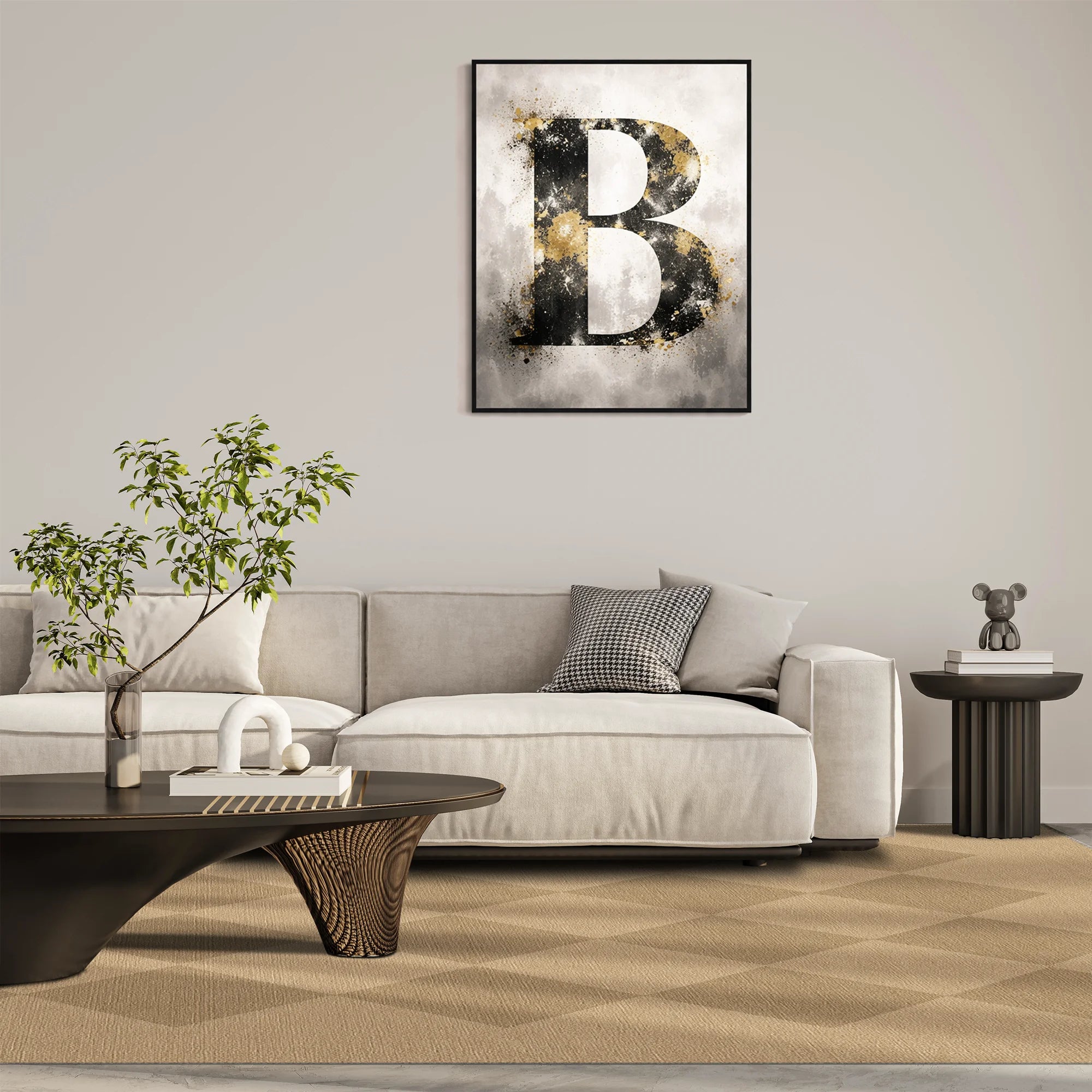 Argyle Jute-Look Moderner Teppich