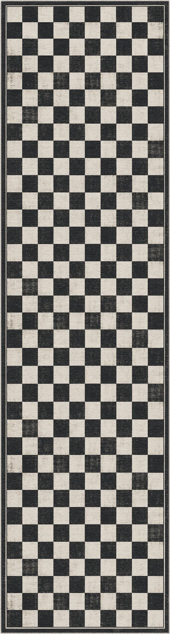 Schwarz-weiß kariertes Schachbrett-Teppich
