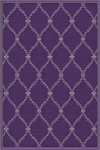 Eleganter Teppich mit barockem Gittermuster in Violett Violett