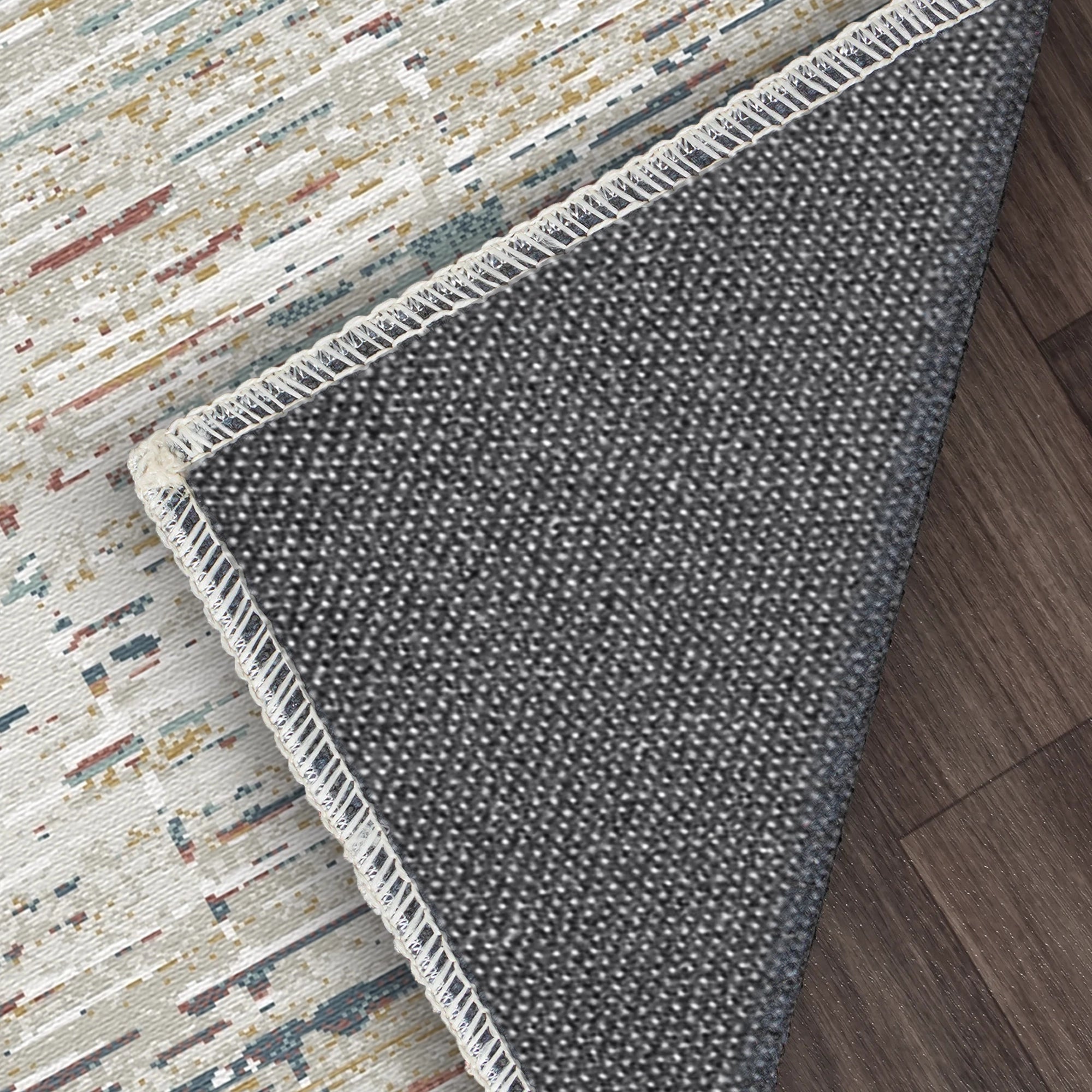 Leuchtender Linearer Abstrakter Teppich Gittermuster