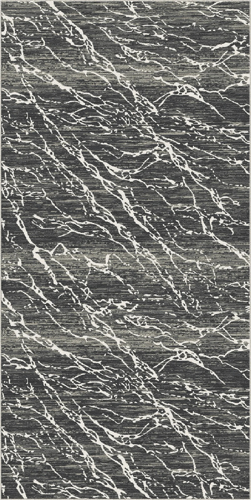 Obsidian Frost Marmor Waschbarer Teppich