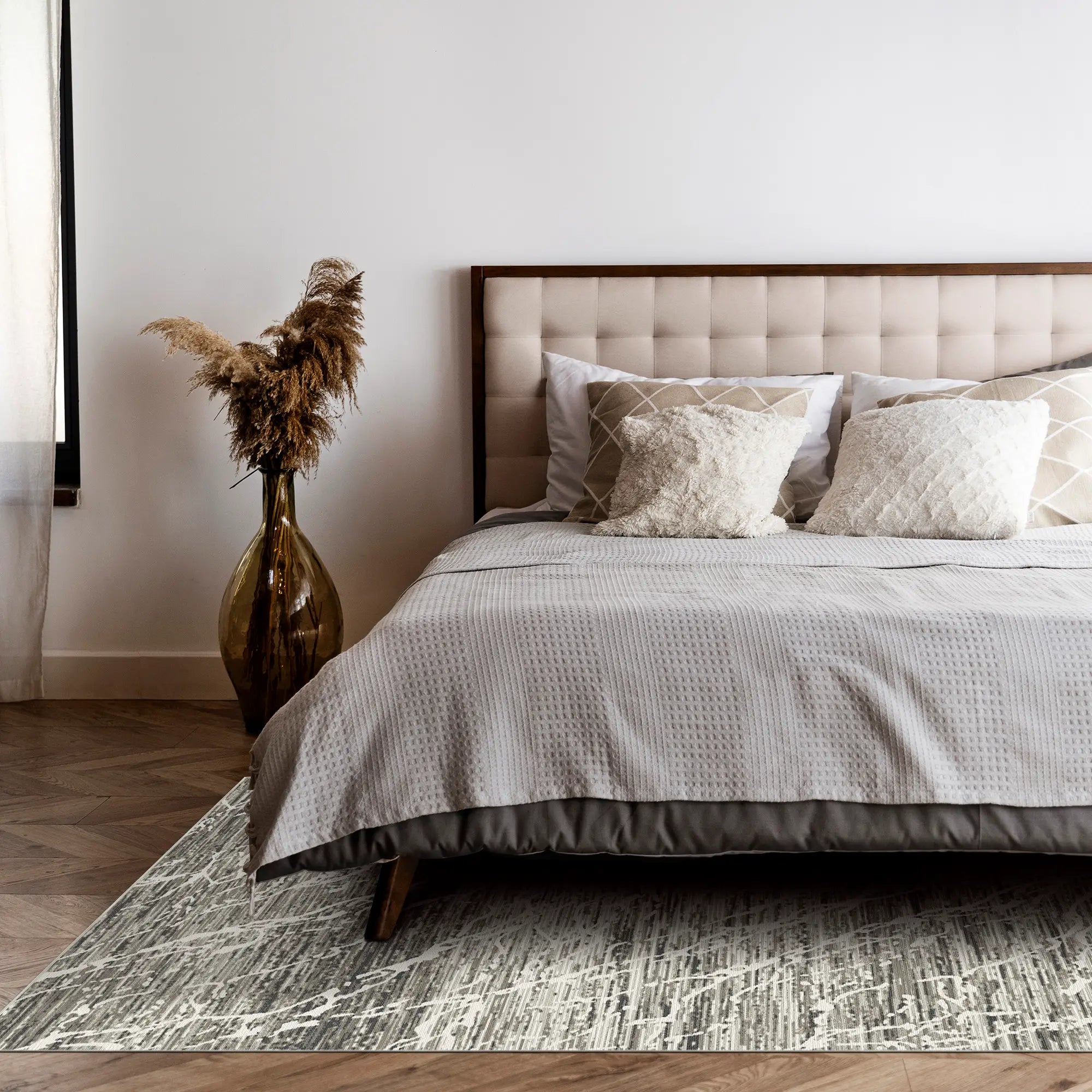 Carrara Frost Marmor Waschbarer Teppich