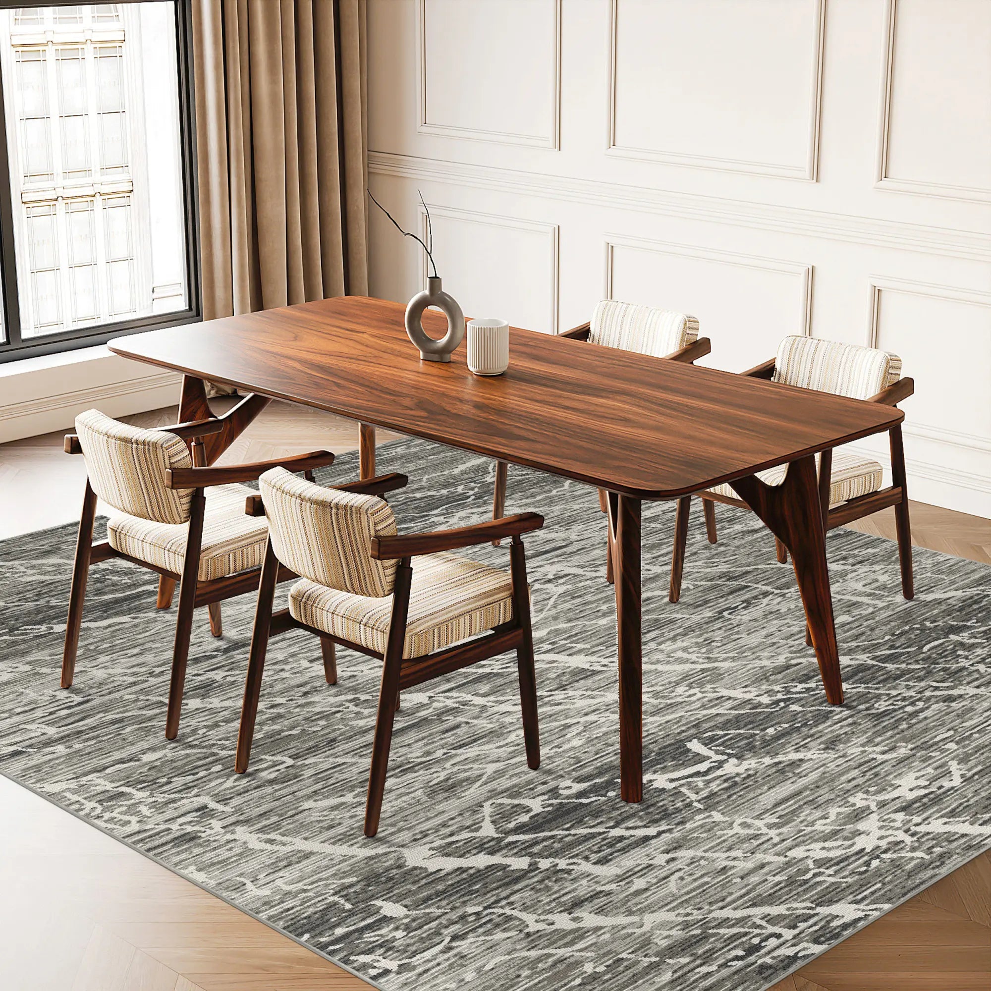 Carrara Frost Marmor Waschbarer Teppich