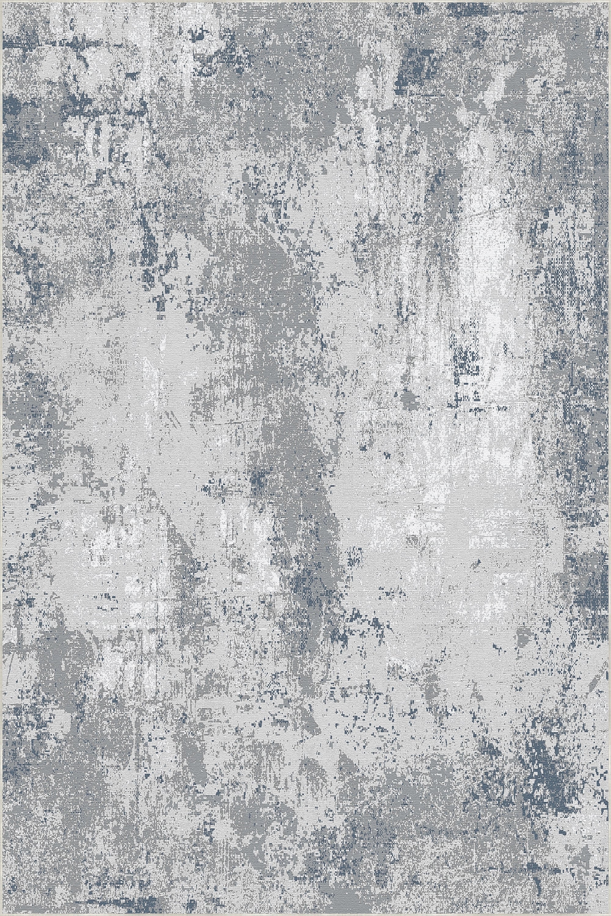 Abstrakter Teppich Misty Slate im Used-Look