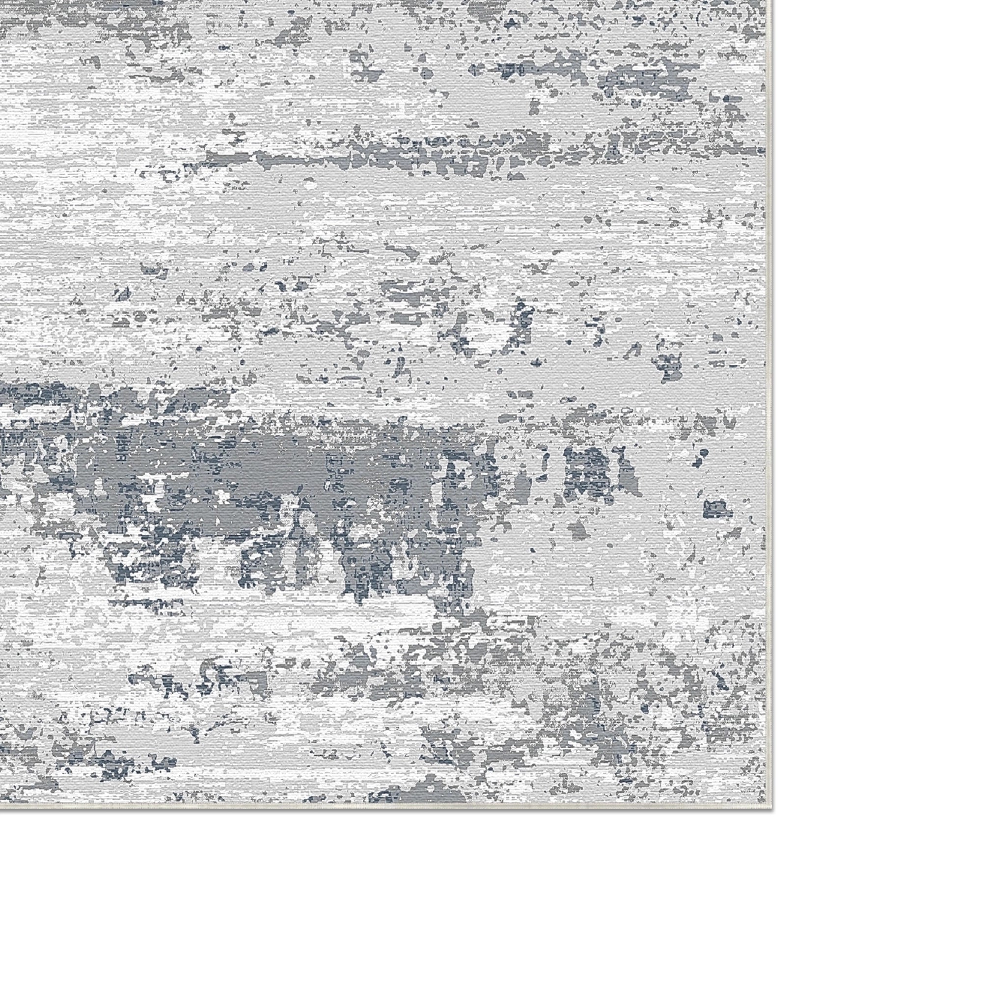 Abstrakter Teppich Azure Horizon im Used-Look