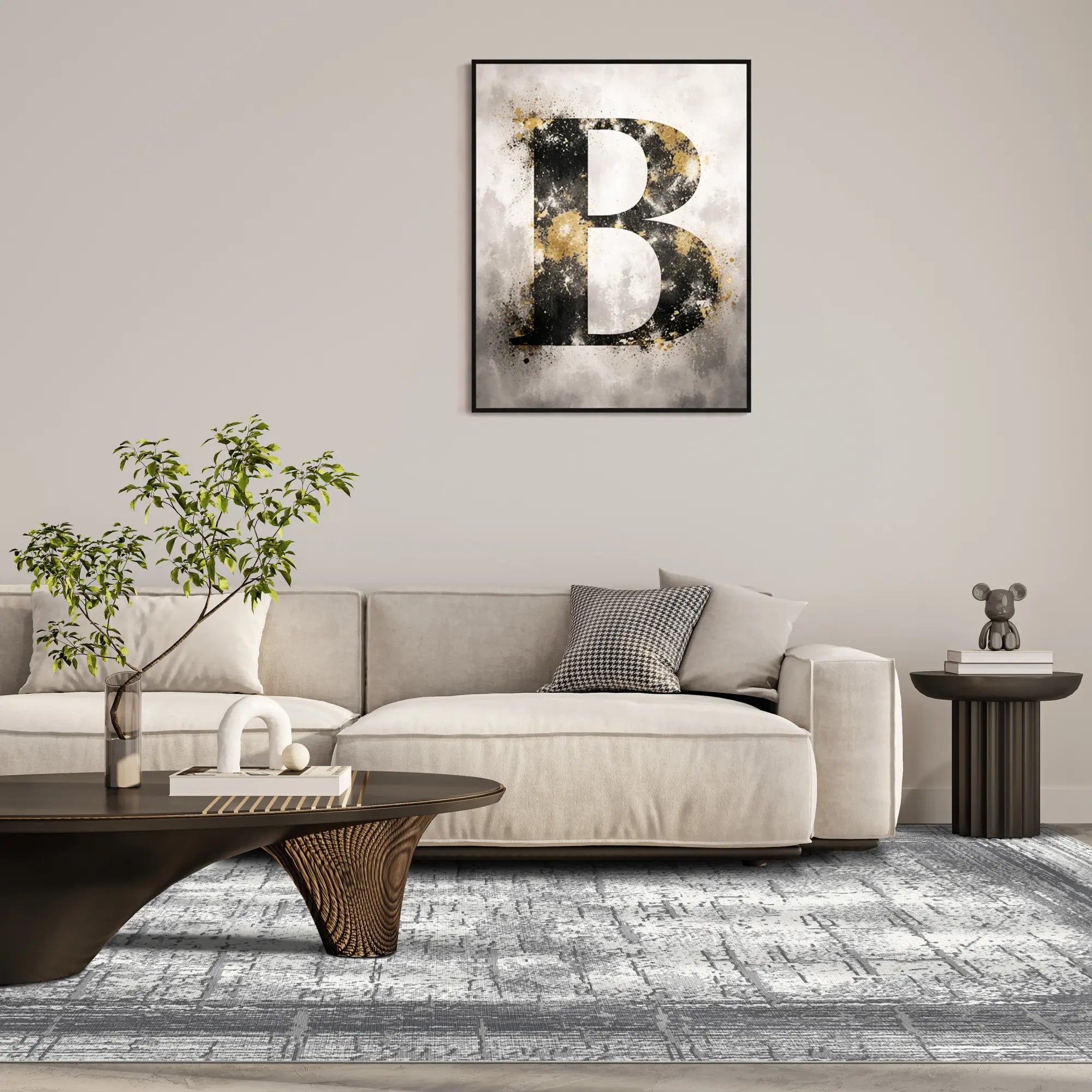 Schieferrahmen Abgenutzter Abstrakter Teppich