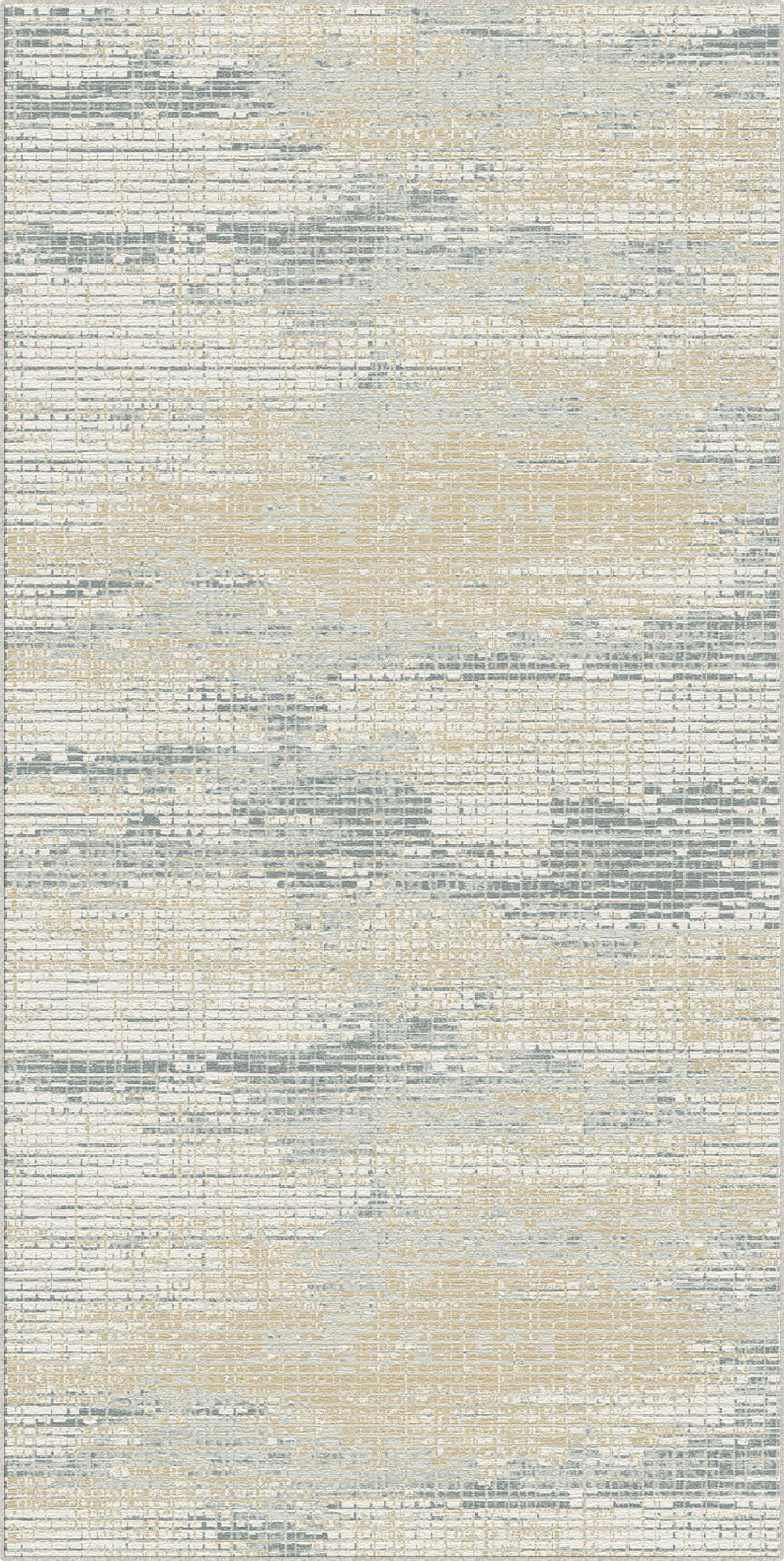 Arktisches Taupe Mosaik Abstrakter Teppich
