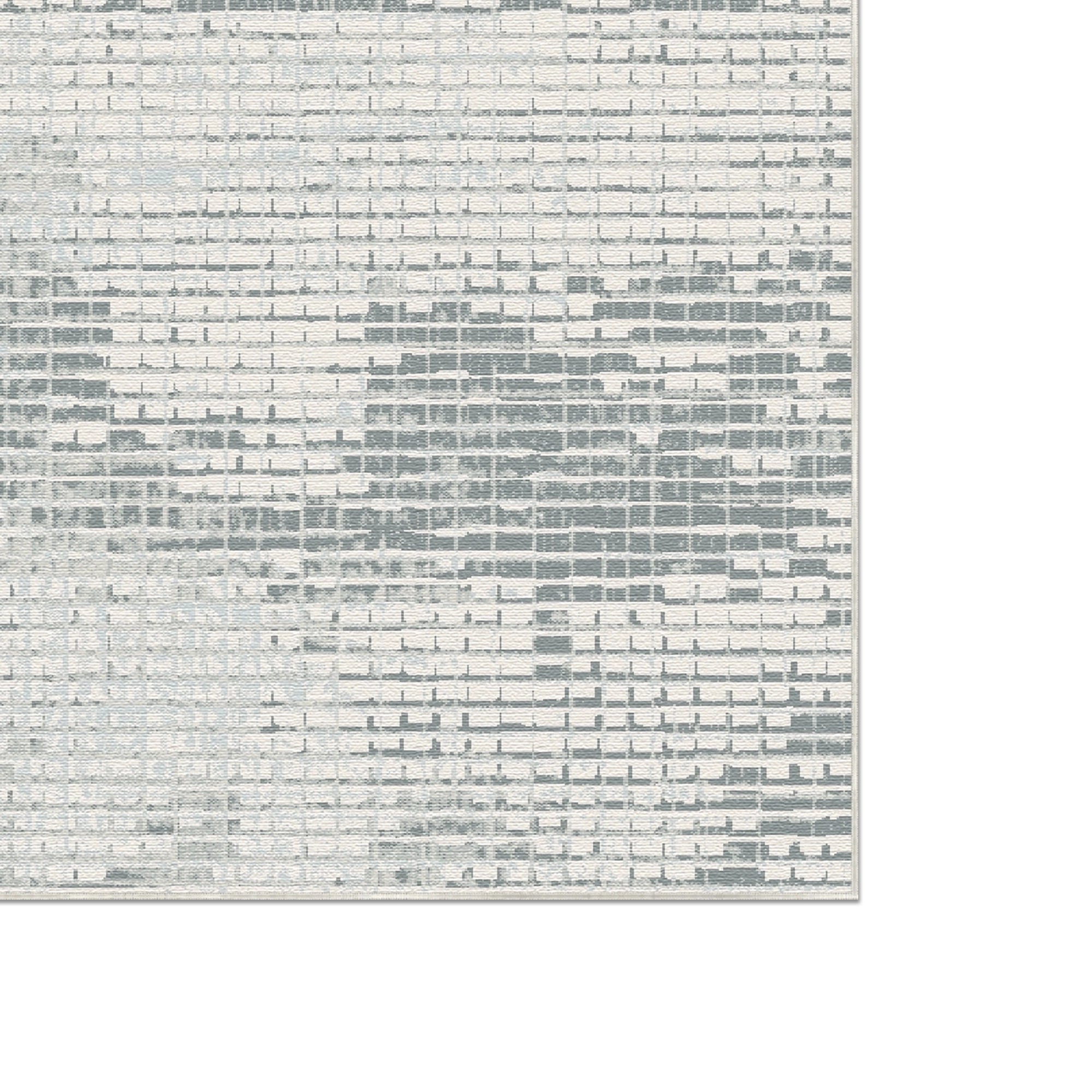Abstrakter Teppich mit Silbernem Matrixmosaik