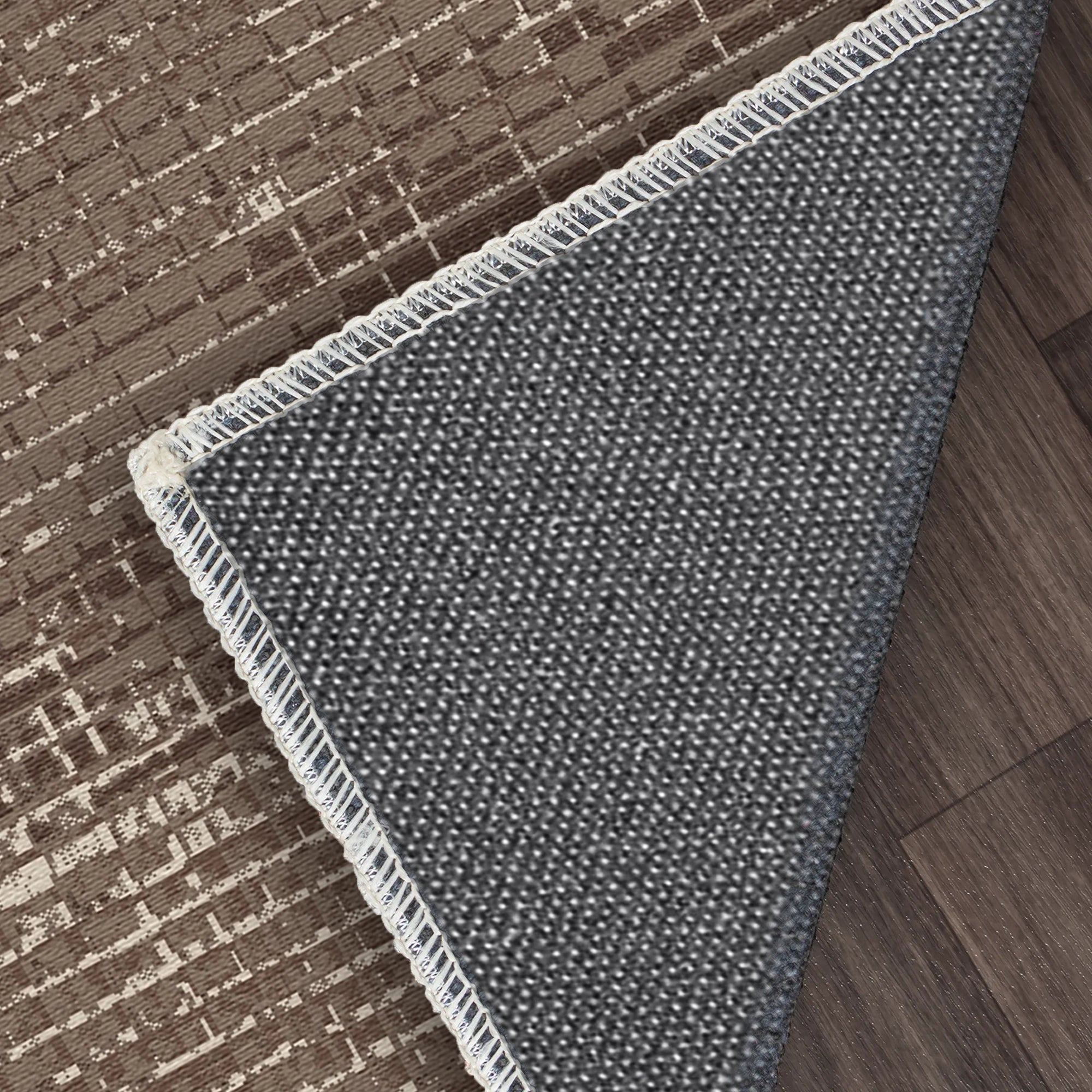 Abstrakter Teppich mit Kakao Matrix Mosaikmuster