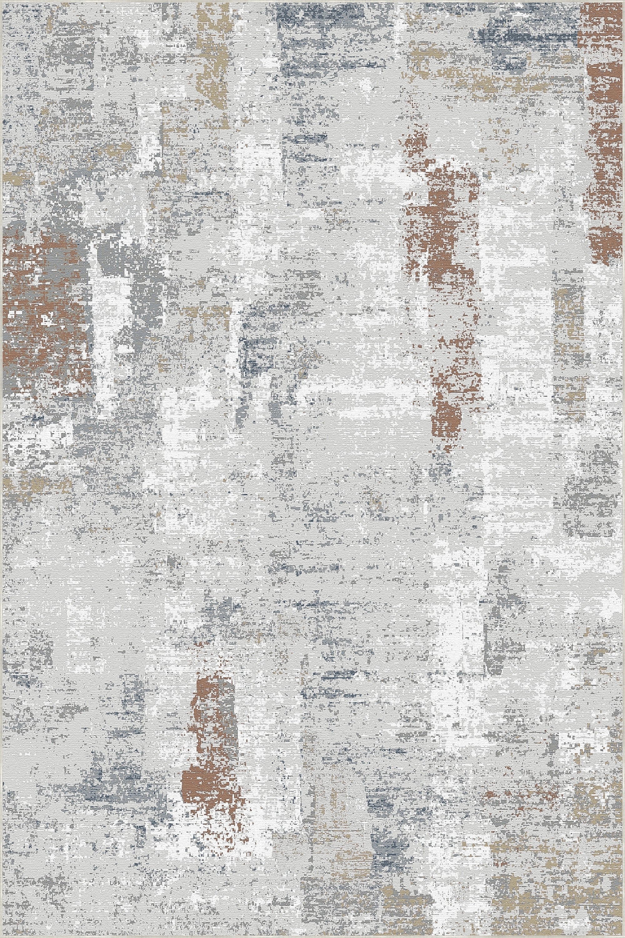 Abstrakter Teppich Strahlende Patina in Rostrot