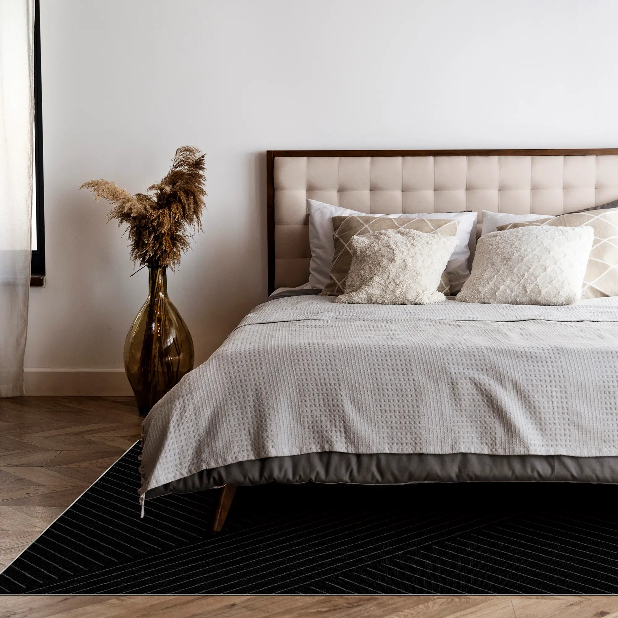 Obsidian Nexus Linear Teppich