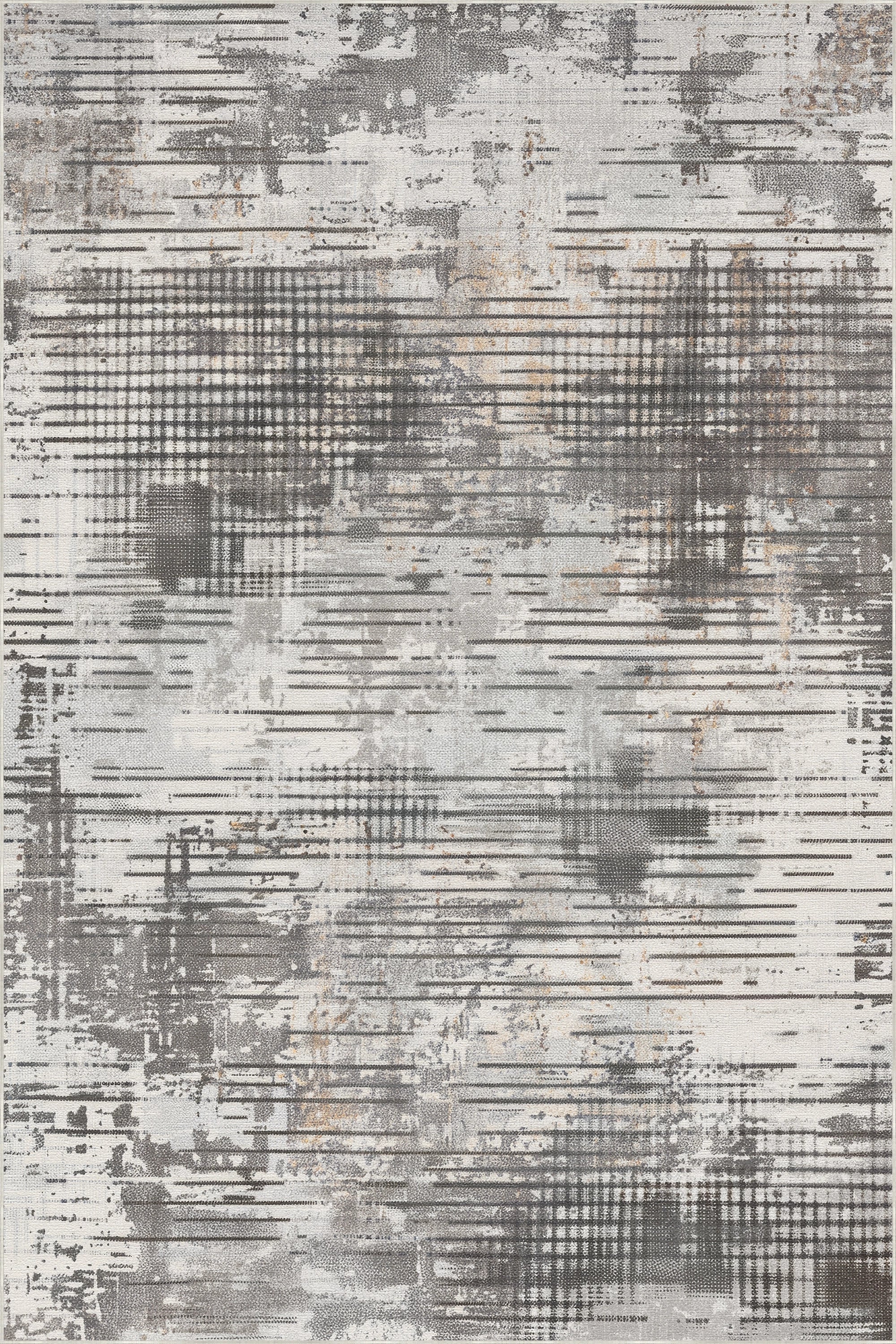 Abstrakter Teppich Silberner Beton-Glitch