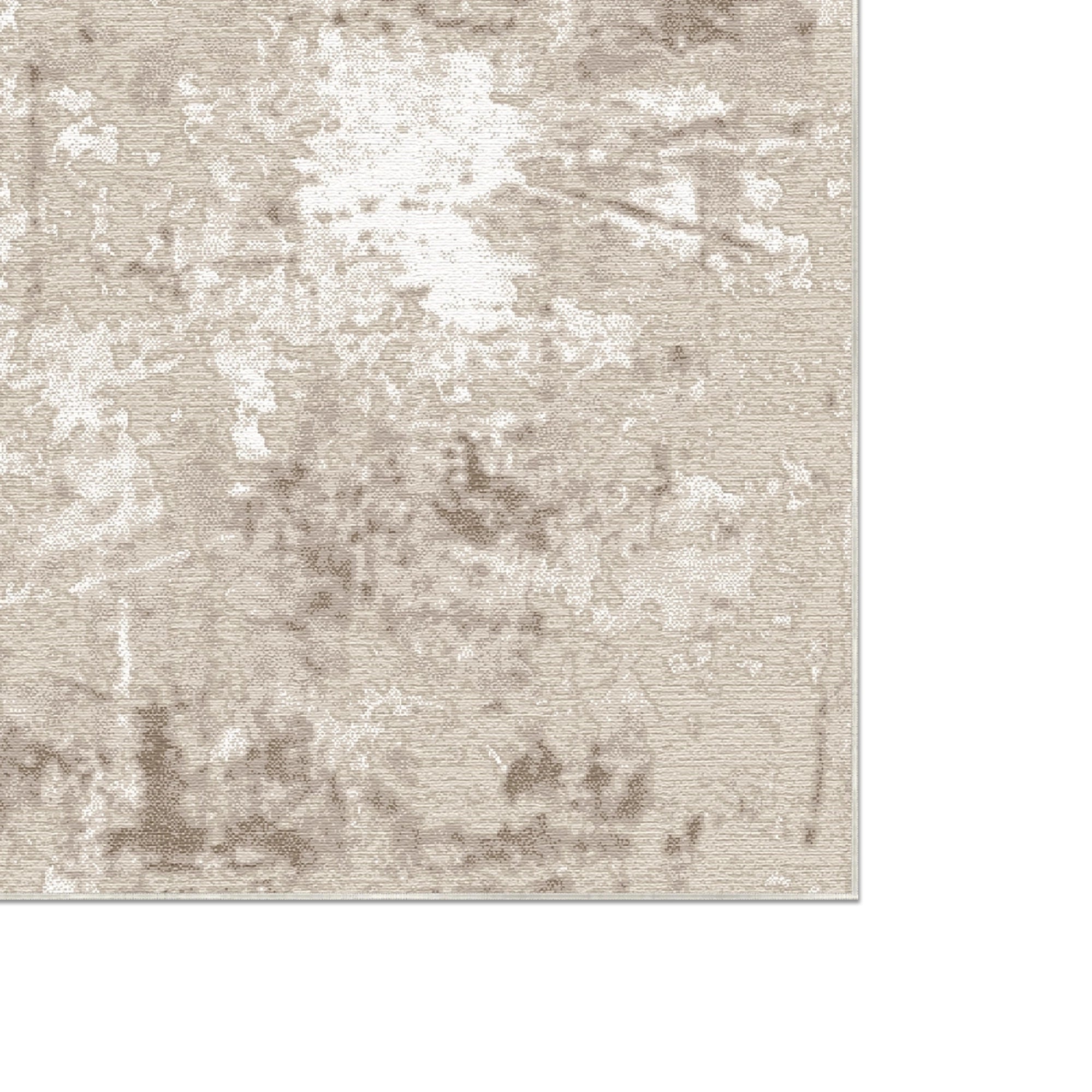 Antiker Abstrakter Teppich in Wolkenbeige