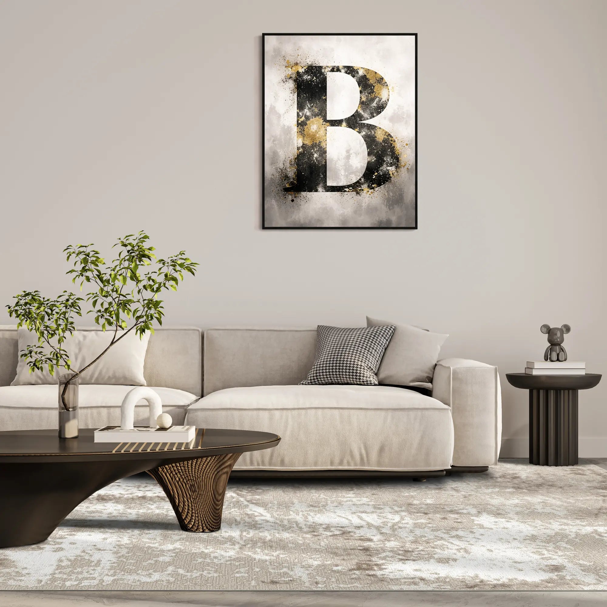 Antike Wolke Beige Abstrakter Teppich