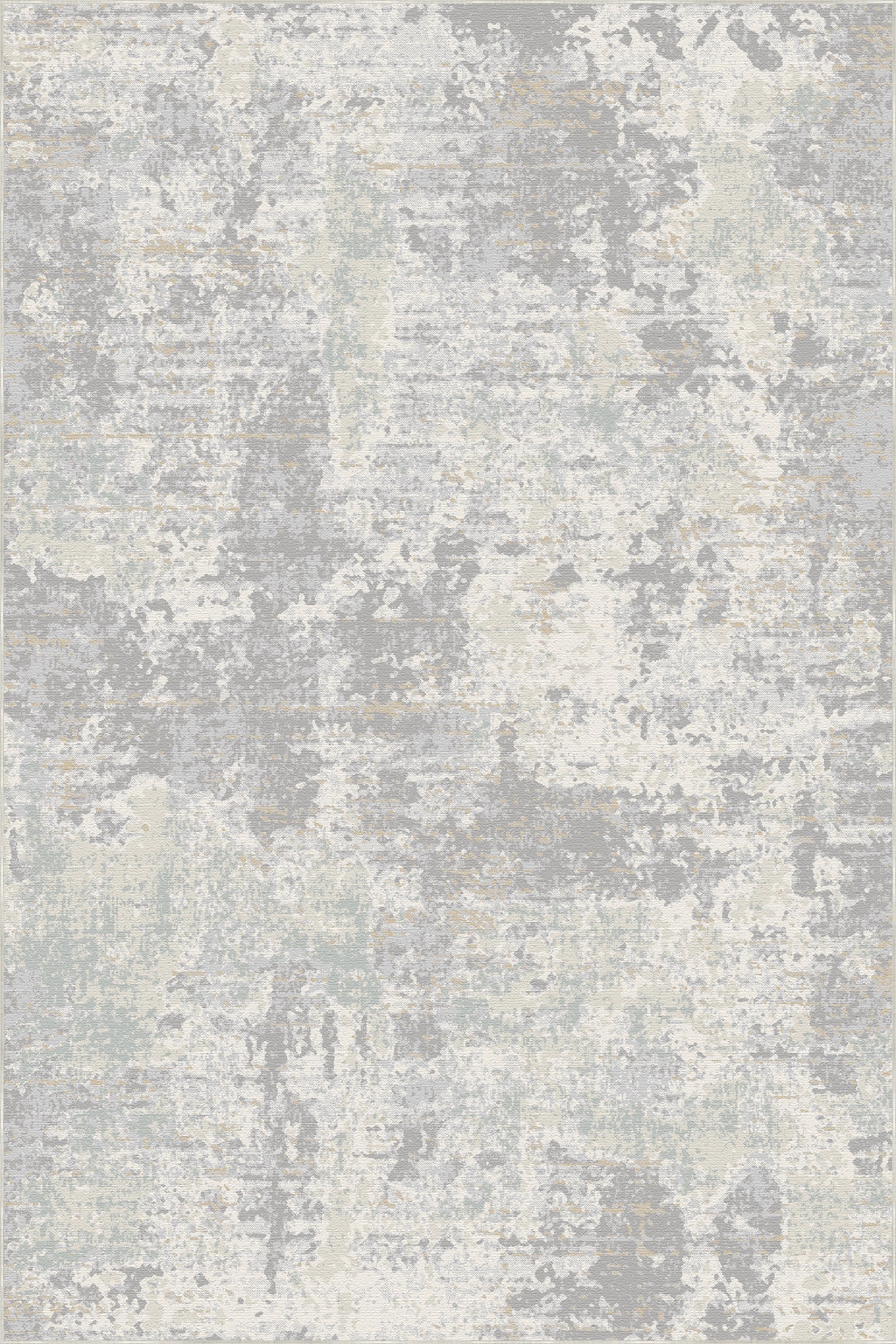 Silver Mist Distressed Abstract Teppich