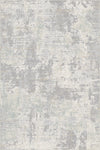 Silver Mist Distressed Abstract Teppich Silber