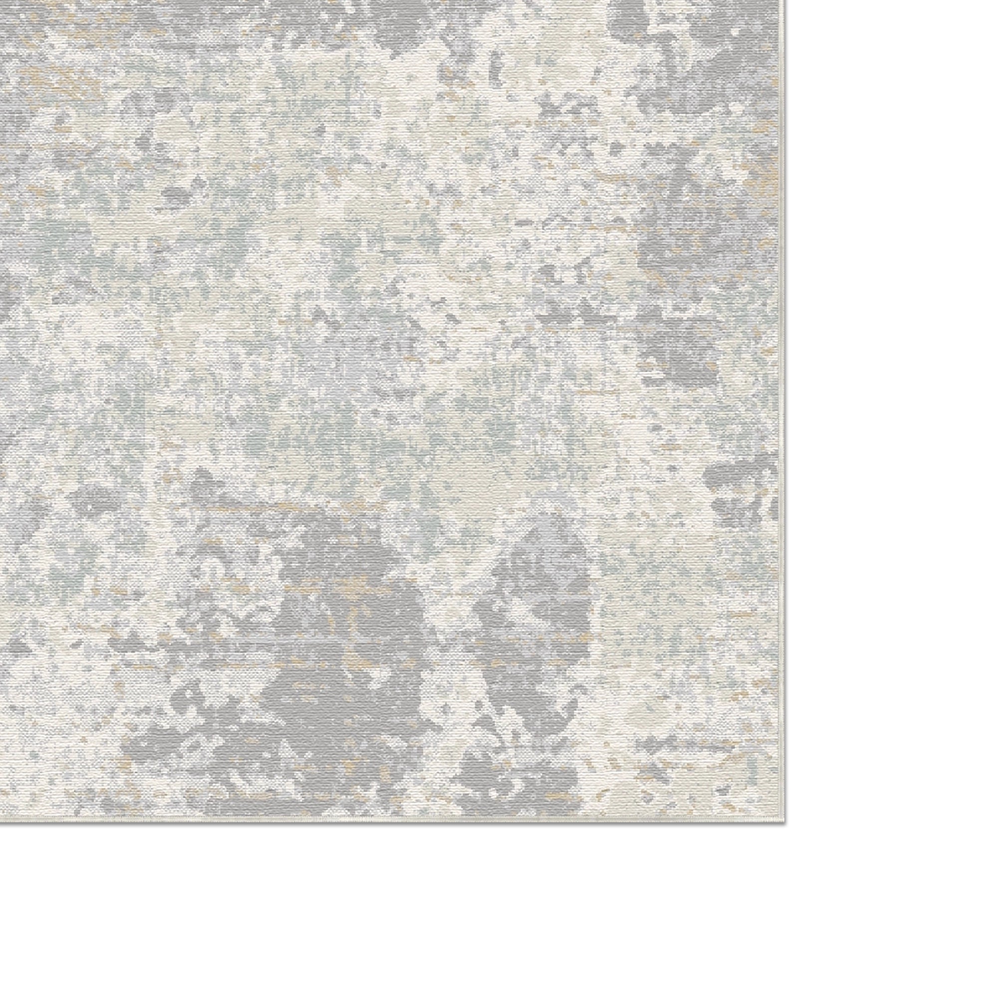 Silver Mist Distressed Abstract Teppich