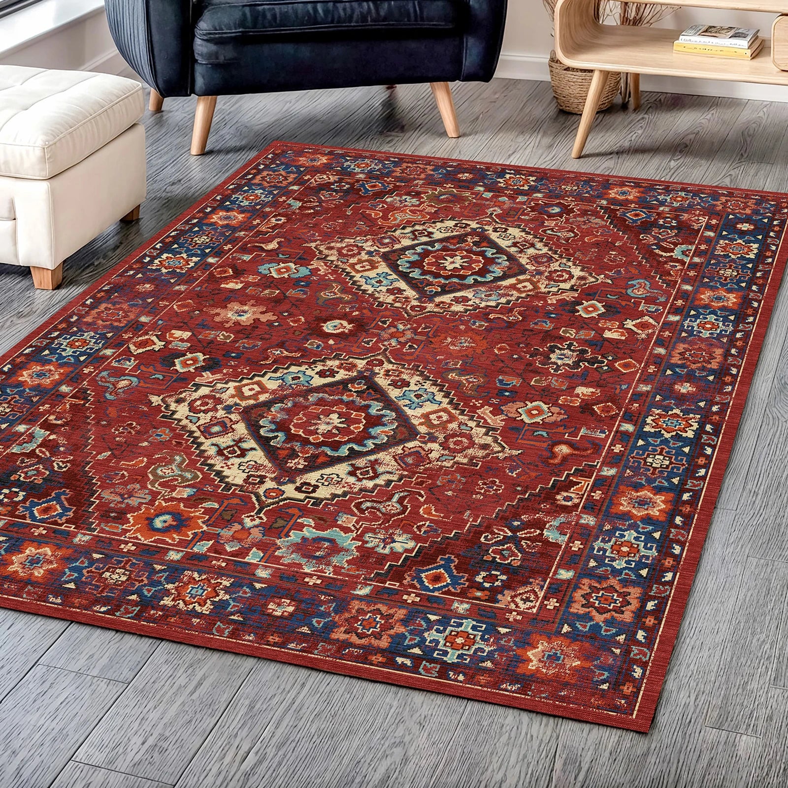 Crimson Nomad Machine Washable Rug