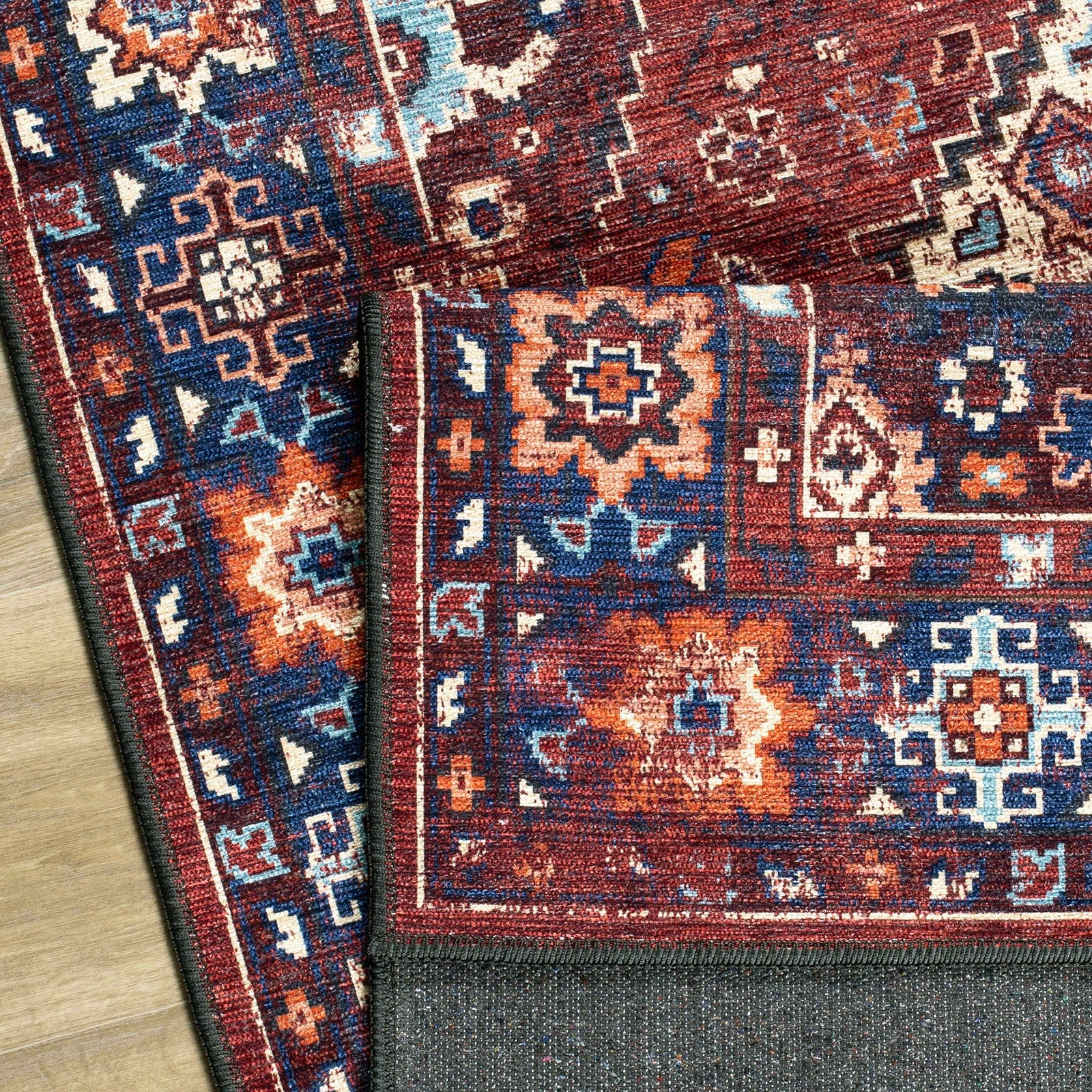 Crimson Nomad Machine Washable Rug