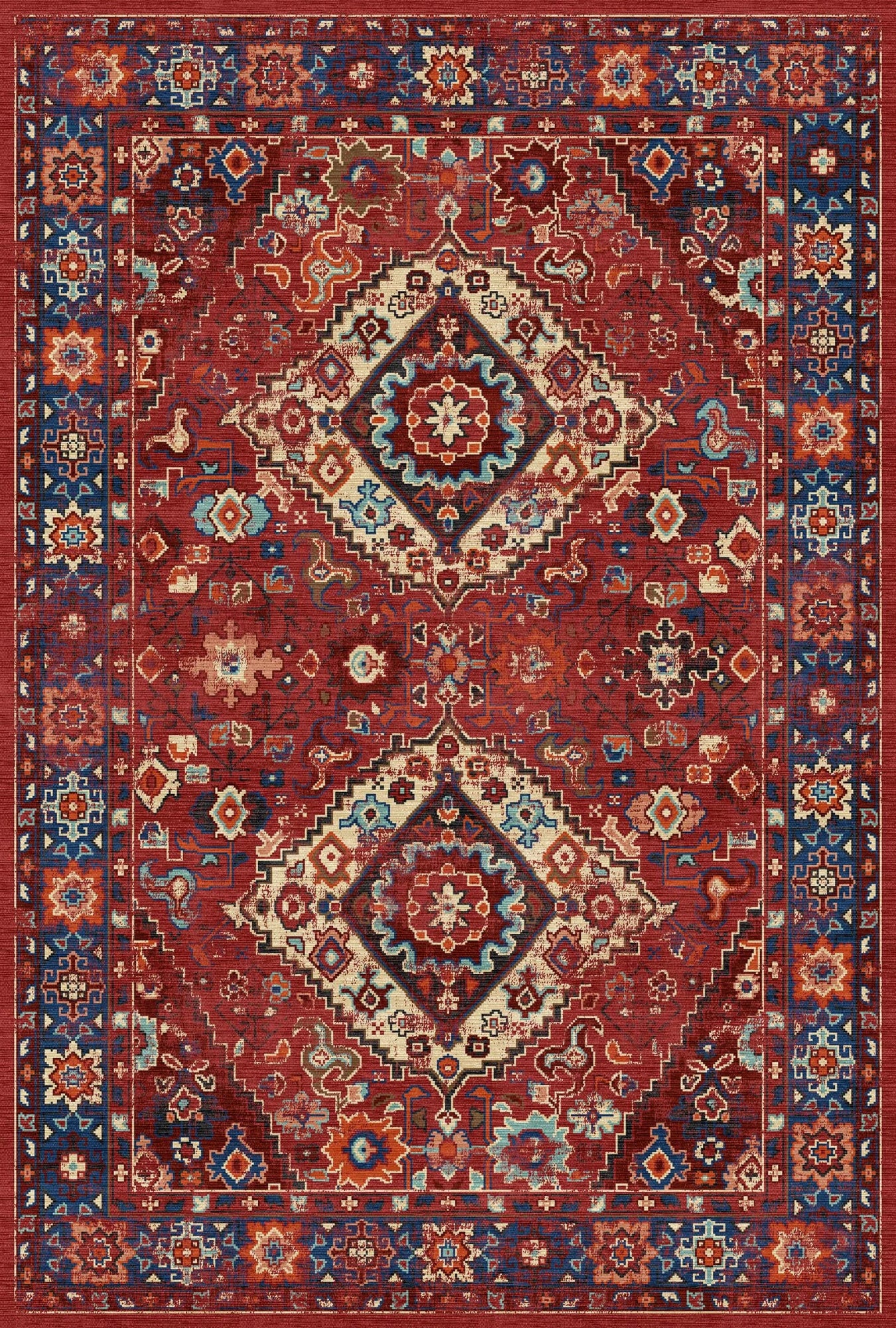 Crimson Nomad Machine Washable Rug