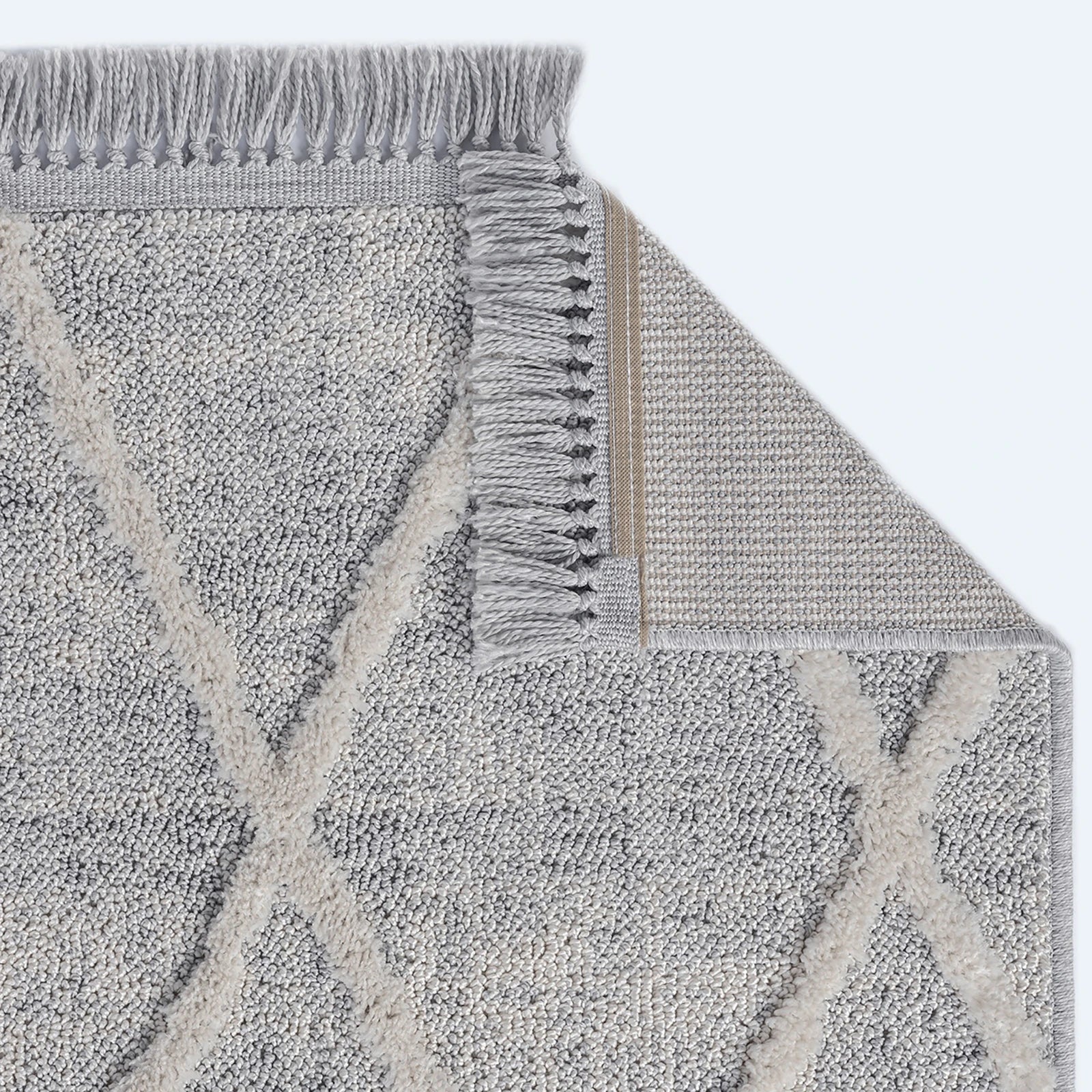 Silver Lattice Luxe Rug