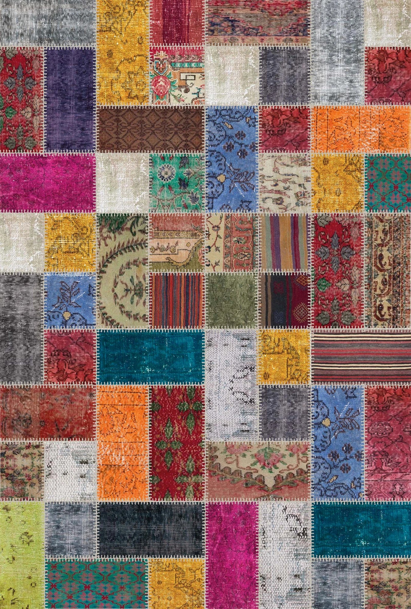 Colorburst Patchwork Washable Rug