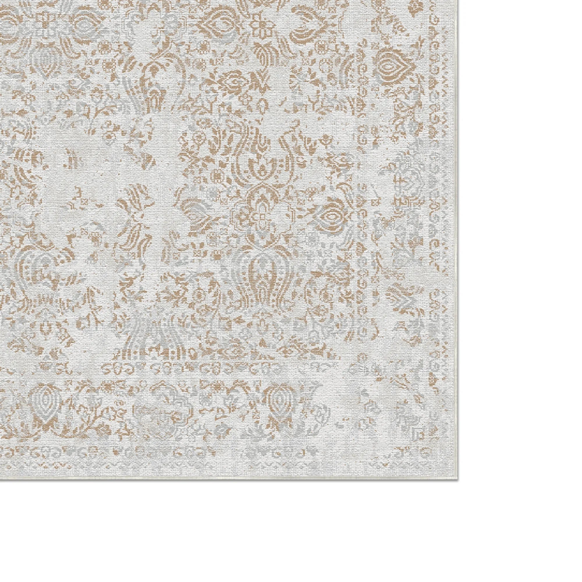 Gilded Echo Used-Look Beige Teppich