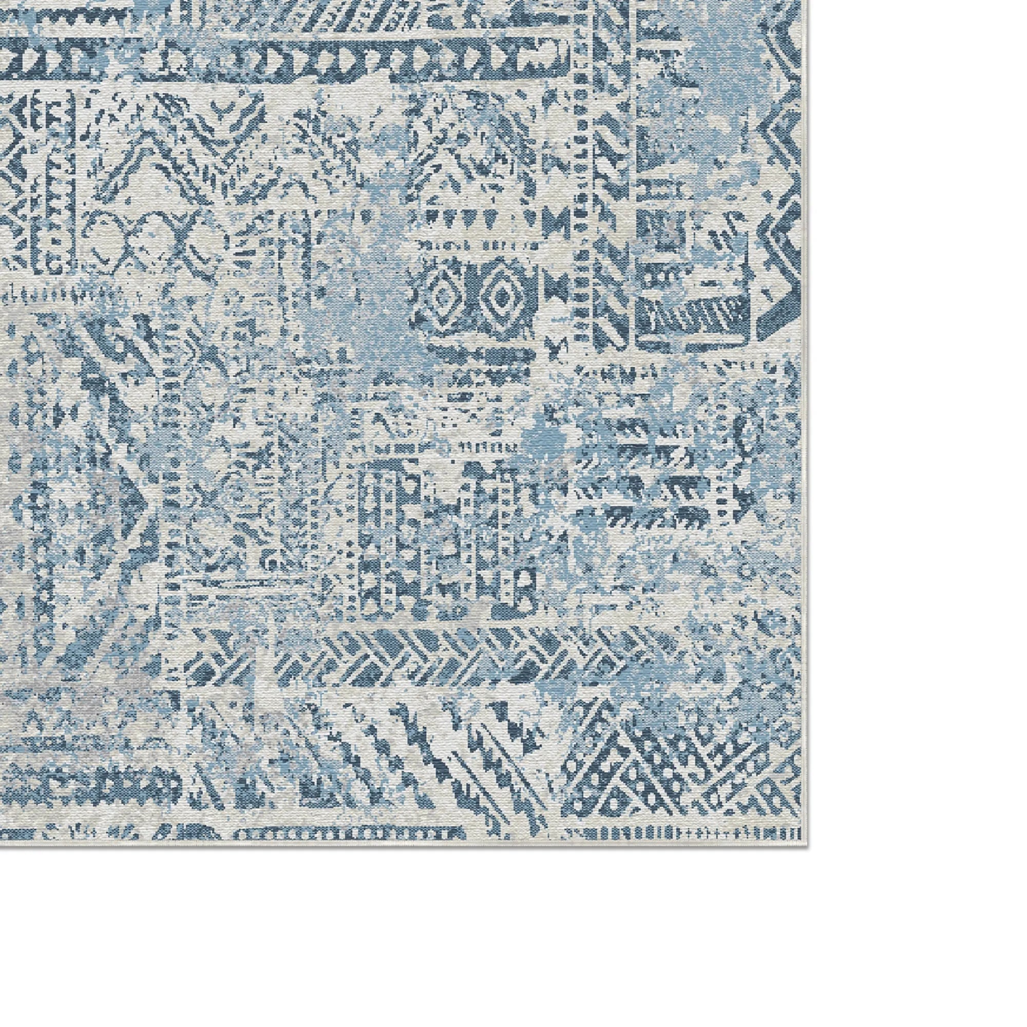 Indigo Mosaik Stammesteppich