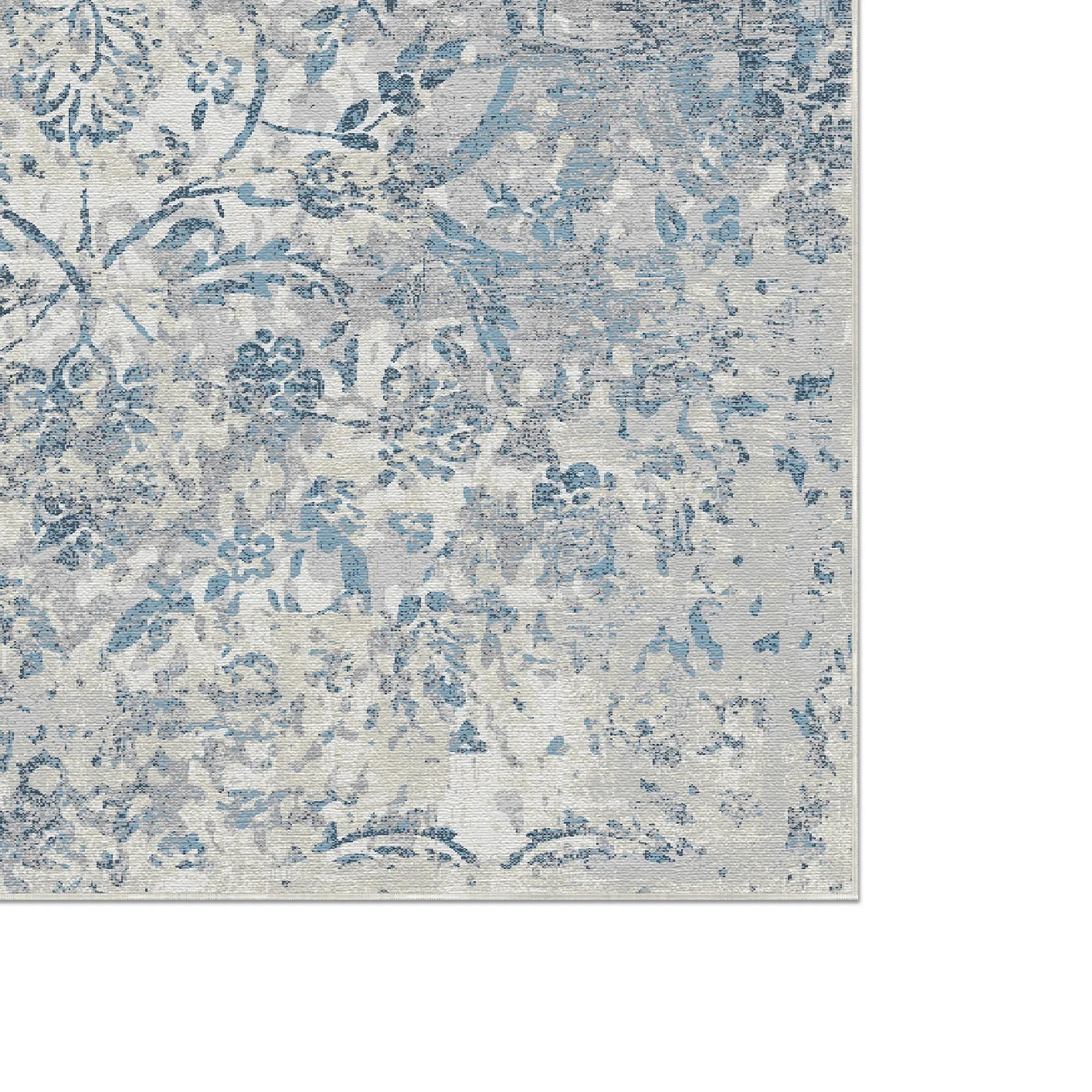 Cerulean Petal Spectral Grau Teppich