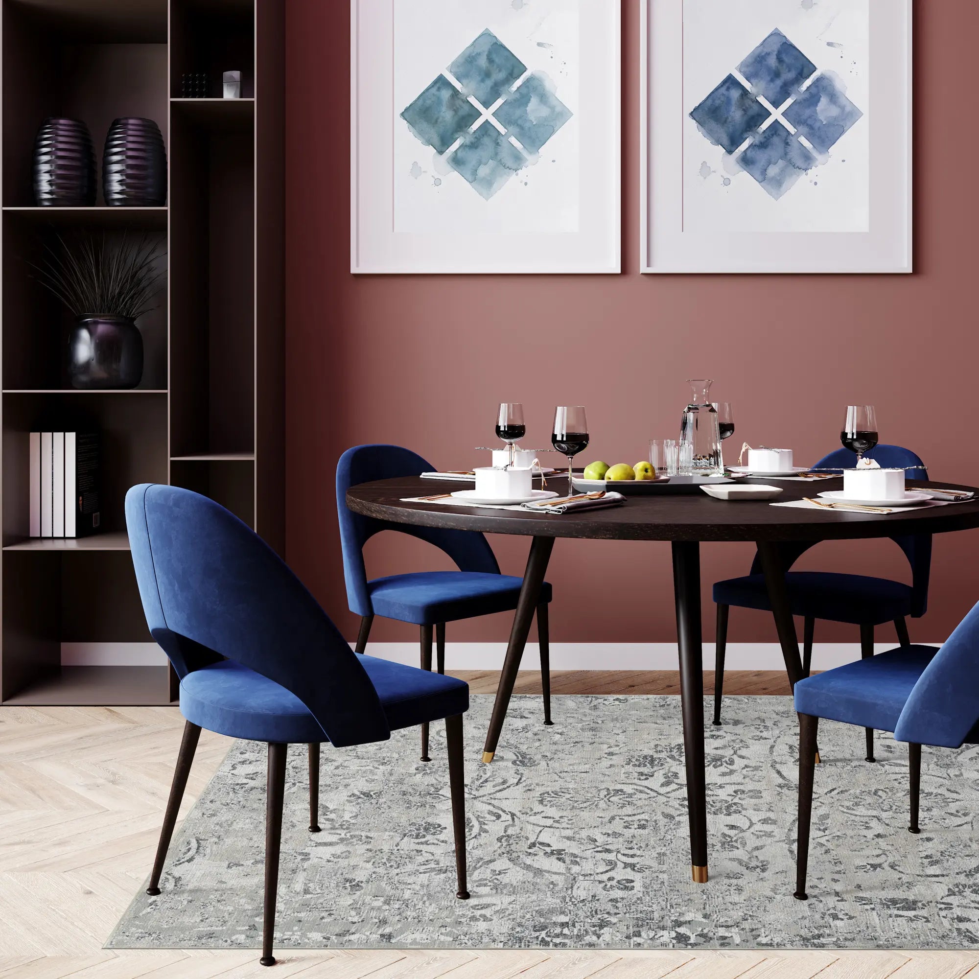 Teppich Charcoal Petal Spectral Grey