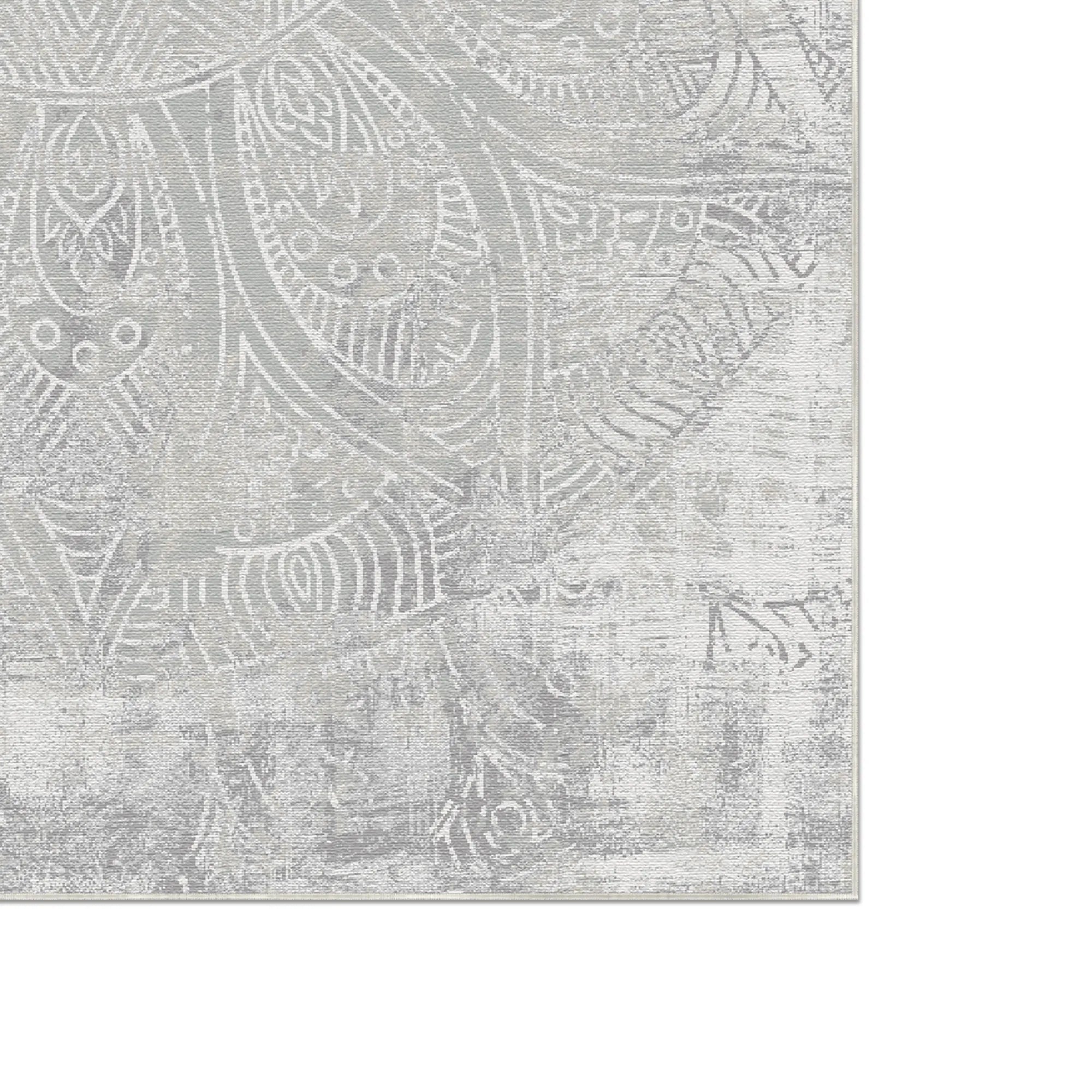 Lunar Meridian Grauer Teppich