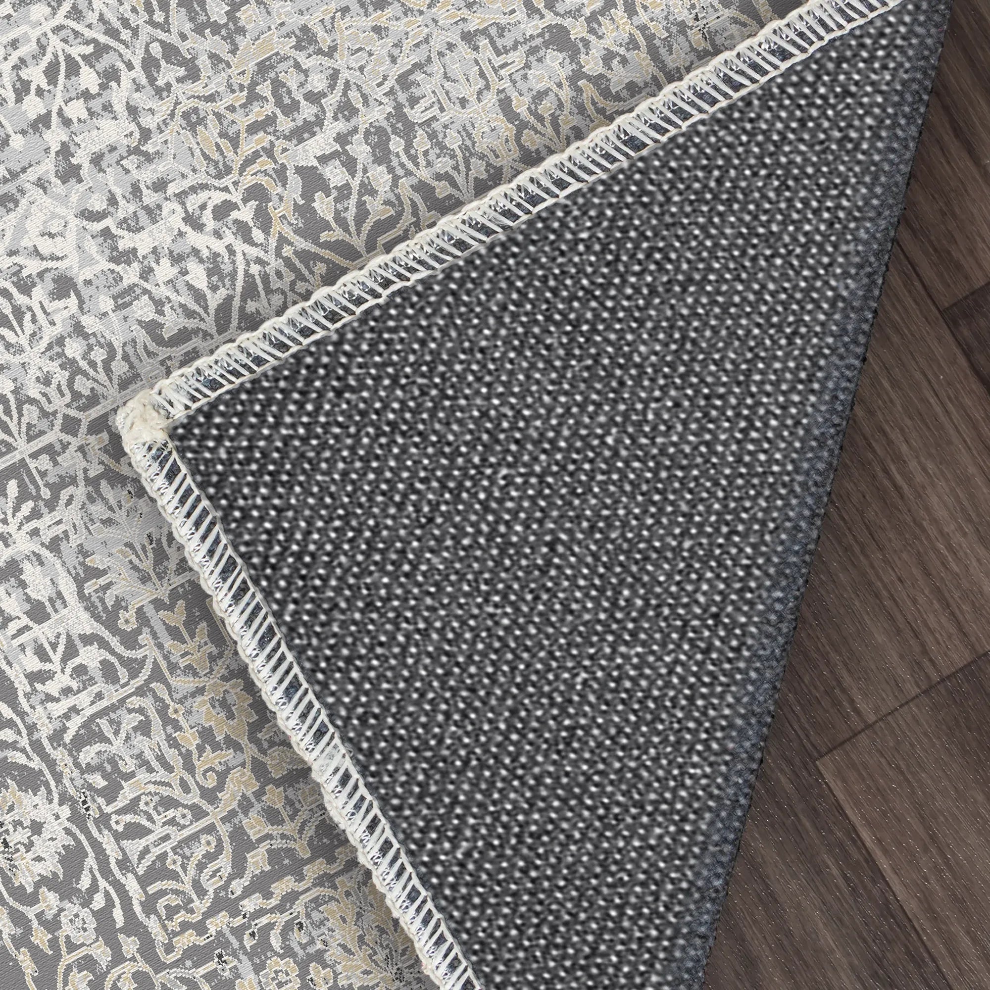 Obsidian Scroll Grauer Teppich