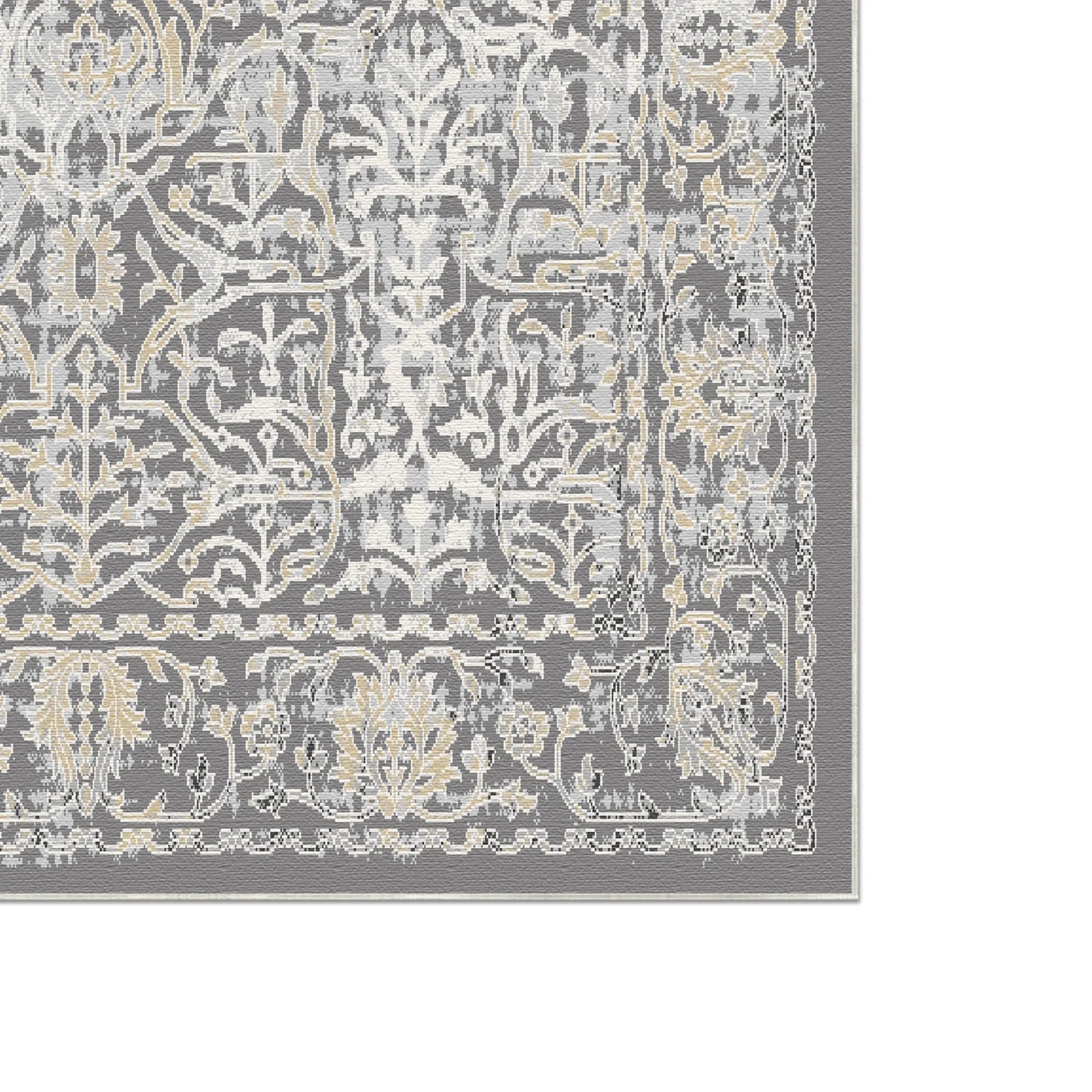 Obsidian Scroll Grauer Teppich