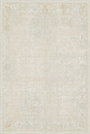 Alabasterfarbener Teppich mit Rankenmuster Beige