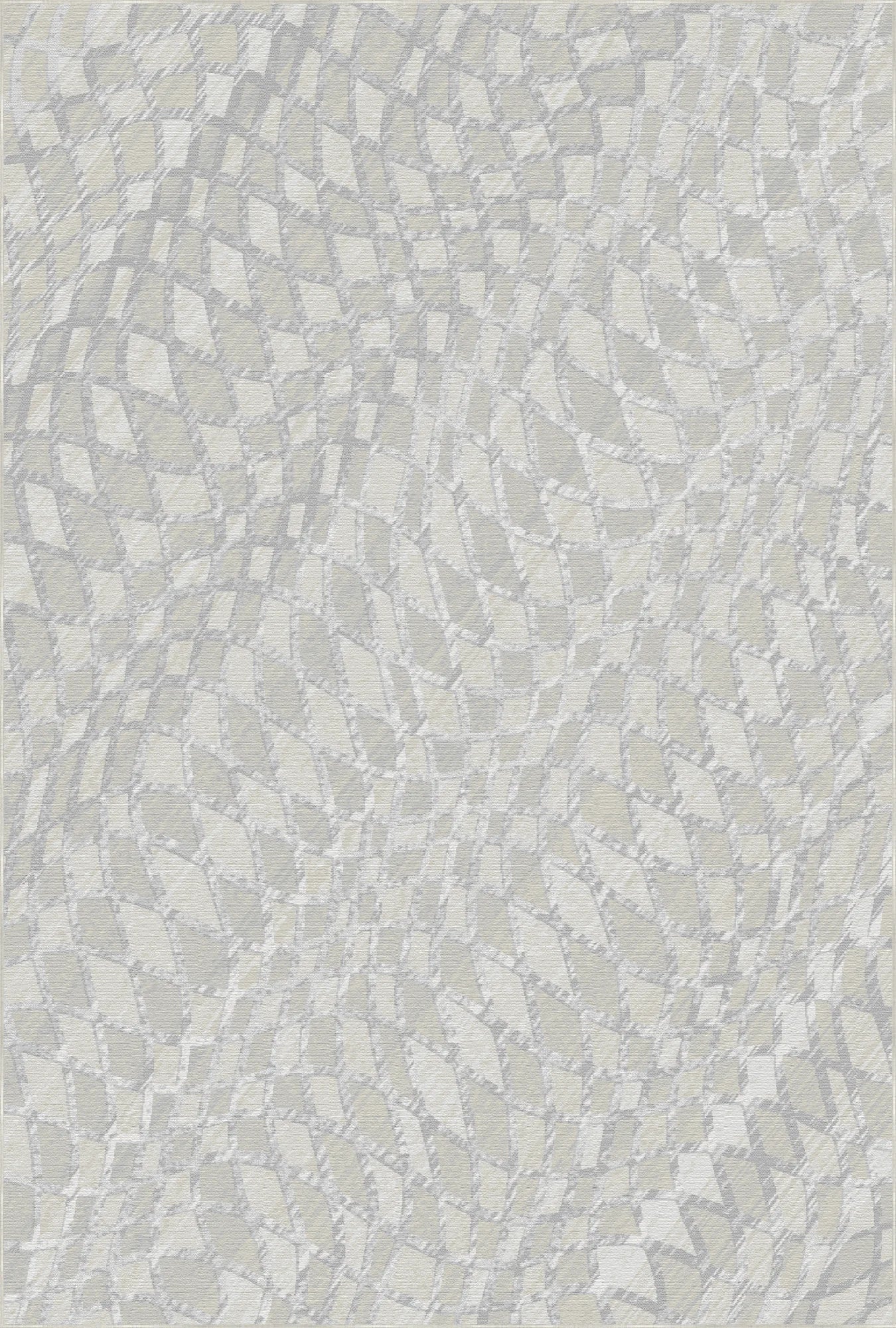 Argent Pulse Mosaikgrauer Teppich