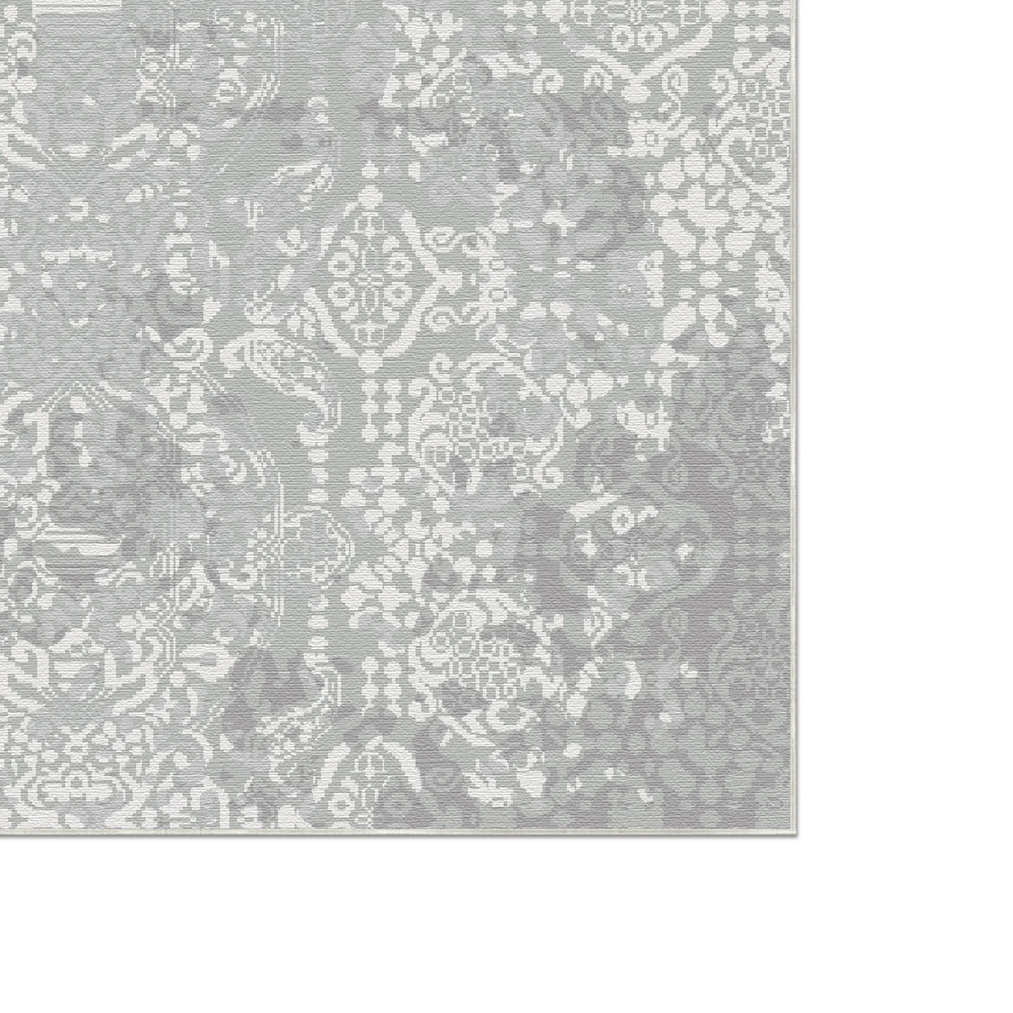 Slate Heirloom Medaillon Grau Teppich