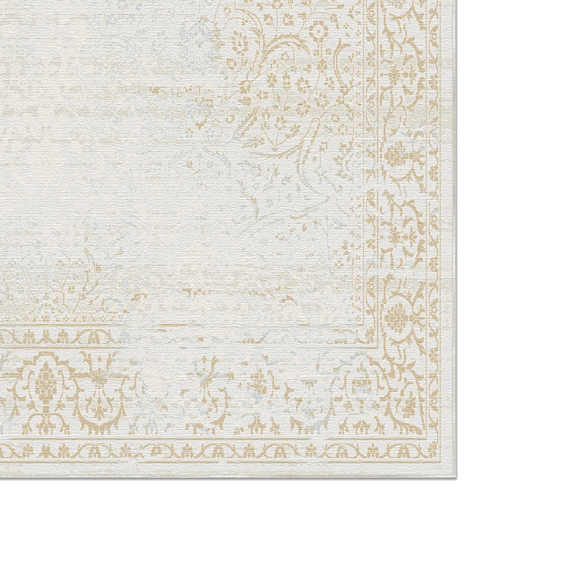 Gilded Manor Teppich in Beige mit Used Look