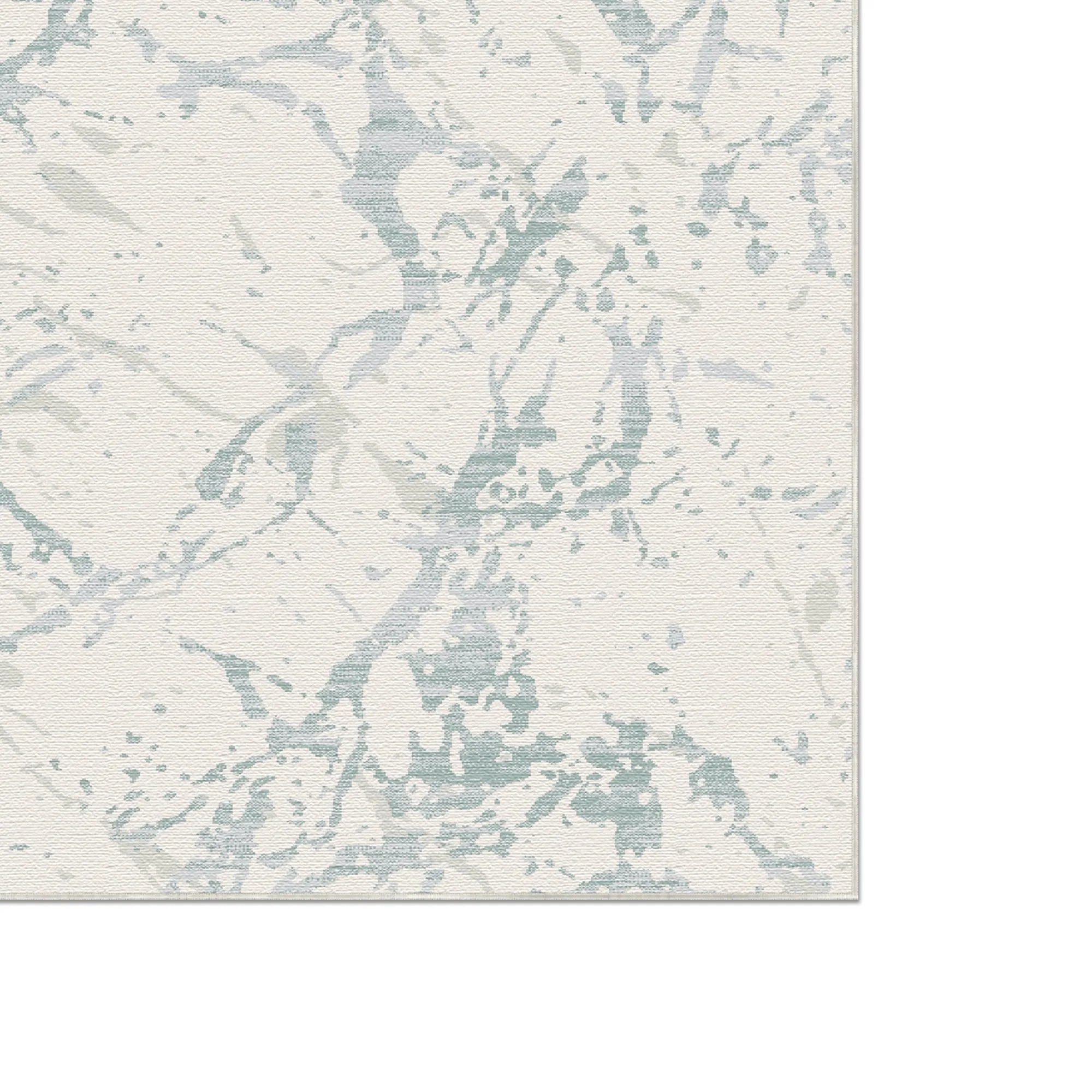 Waschbarer Marmorteppich Azure Glaze