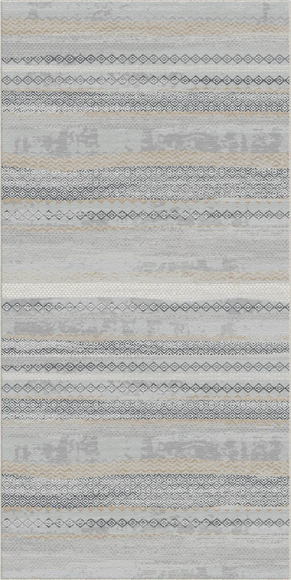 Nomad Horizon Tribal Grau Teppich