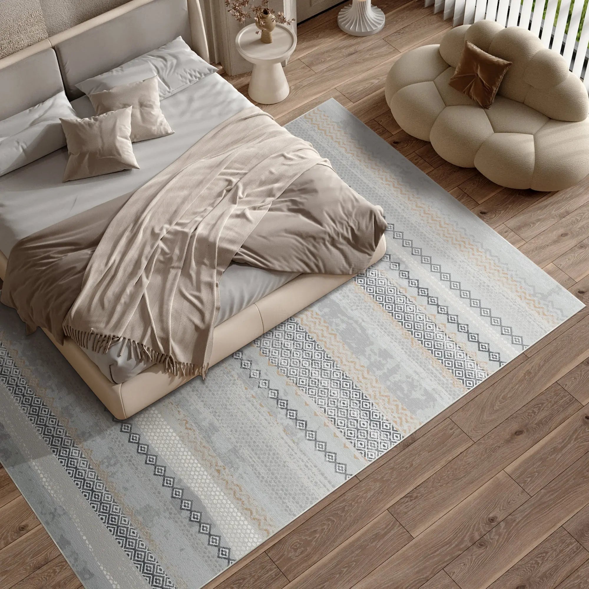 Nomad Horizon Tribal Grau Teppich