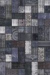 Shadow Mosaic Washable Rug Anthracite